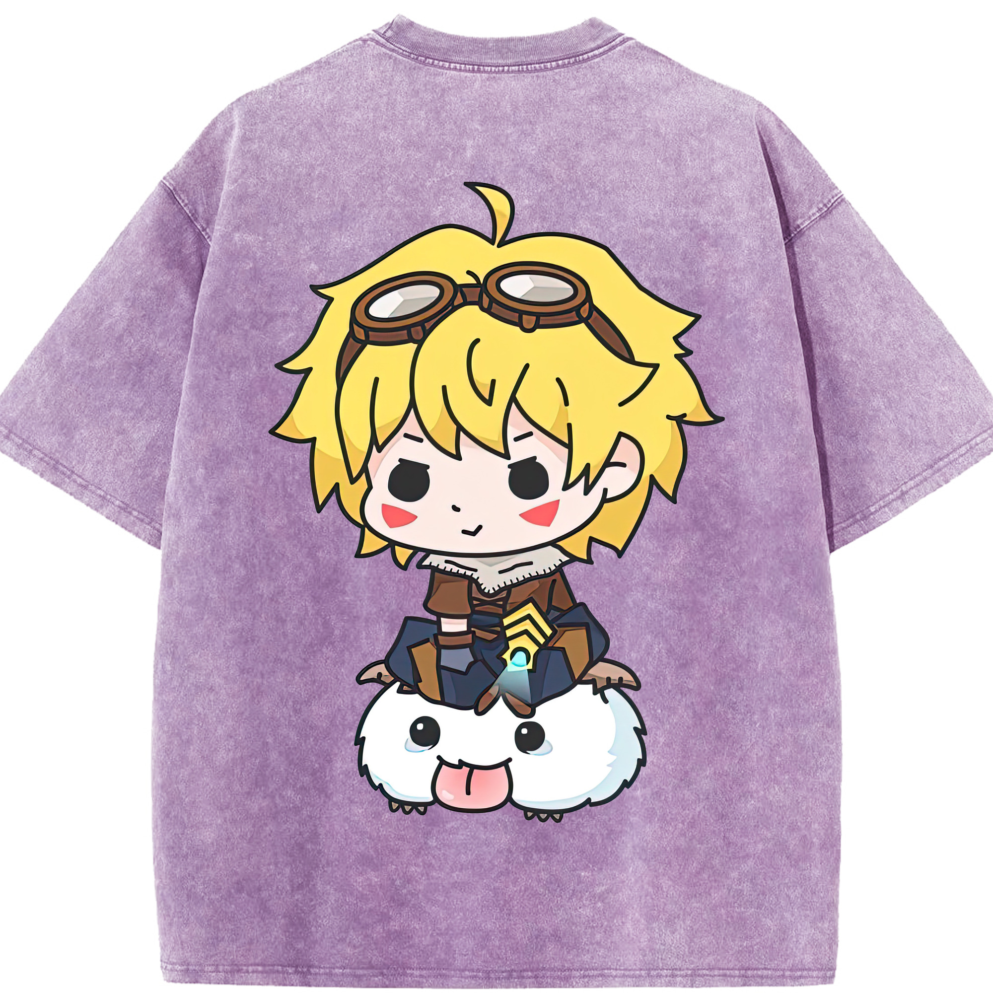 リーグ・オブ・レジェンド League of Legends LOL 綿100% ヴィンテージ風 半袖Tシャツ（背面プリント）