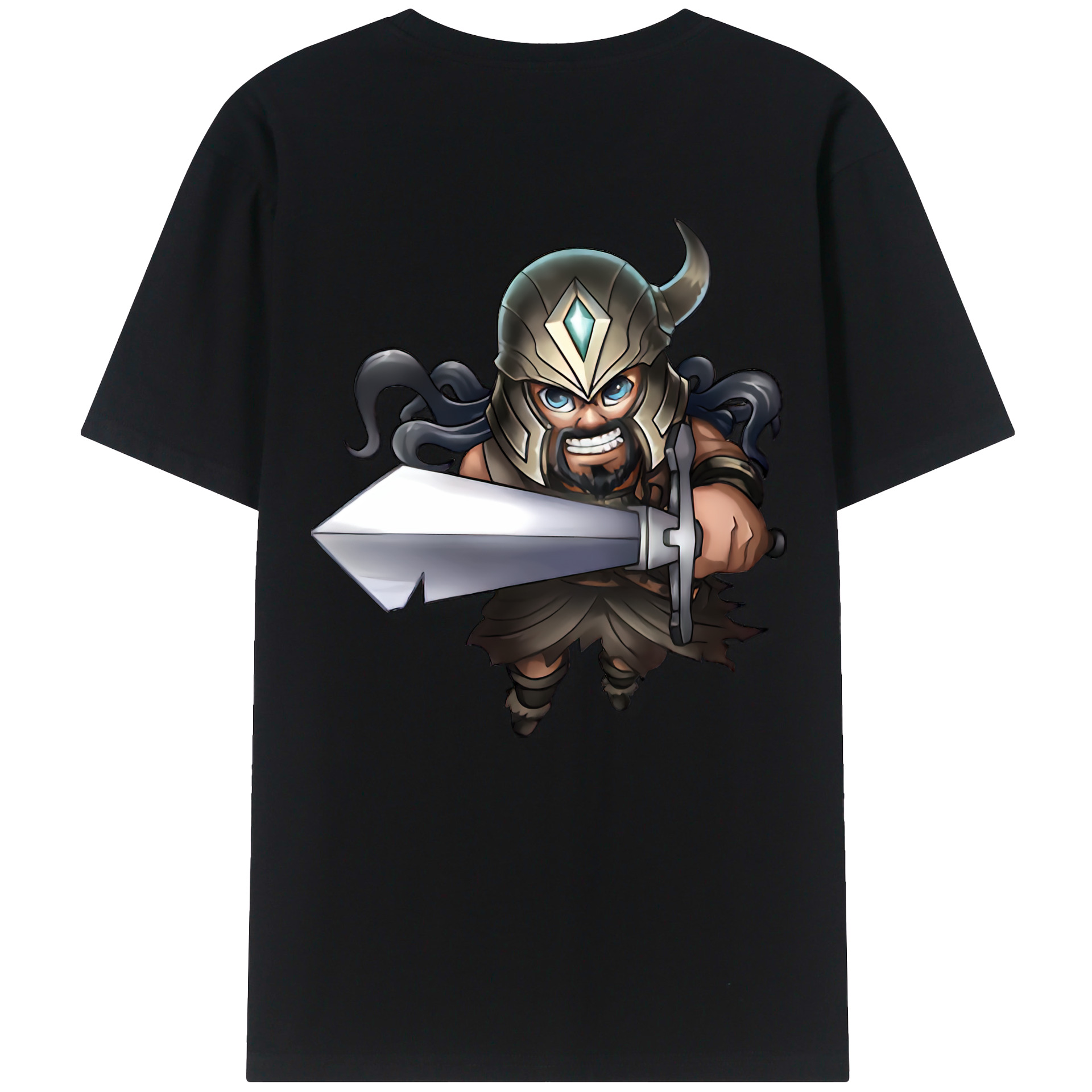 （画像用） リーグ・オブ・レジェンド League of Legends LOL 綿100％ メンズ半袖Tシャツ（バックプリント） 通気性
