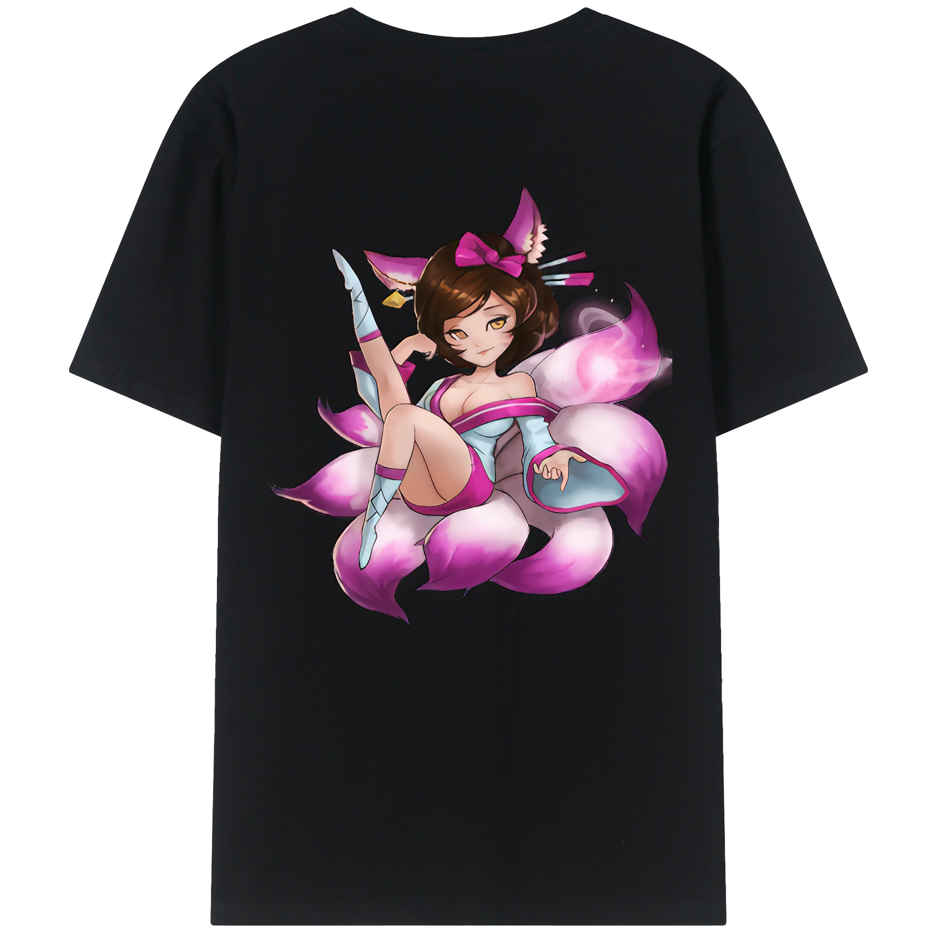 （画像用） リーグ・オブ・レジェンド League of Legends LOL 綿100％ メンズ半袖Tシャツ（バックプリント） 通気性