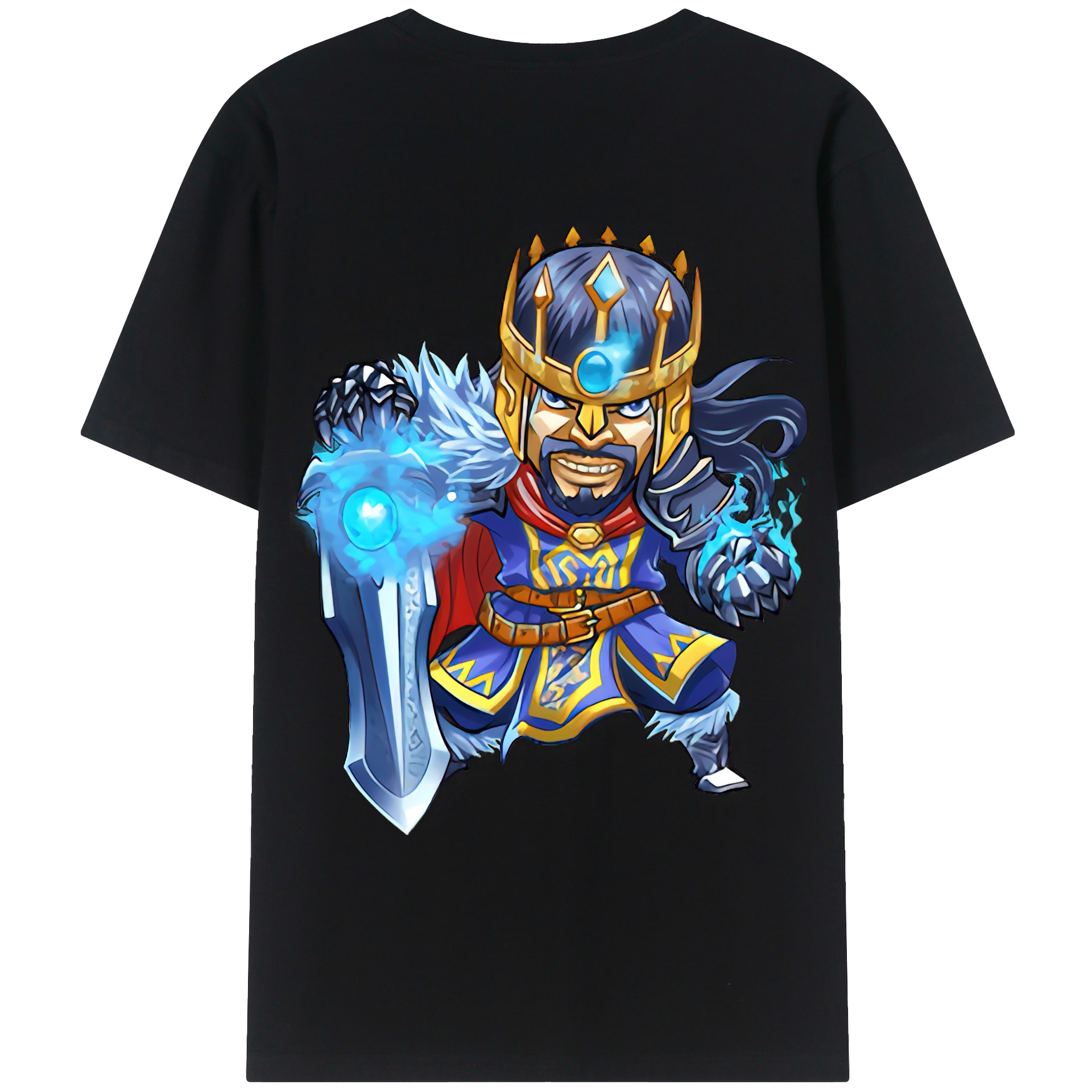 （画像用） リーグ・オブ・レジェンド League of Legends LOL 綿100％ メンズ半袖Tシャツ（バックプリント） 通気性