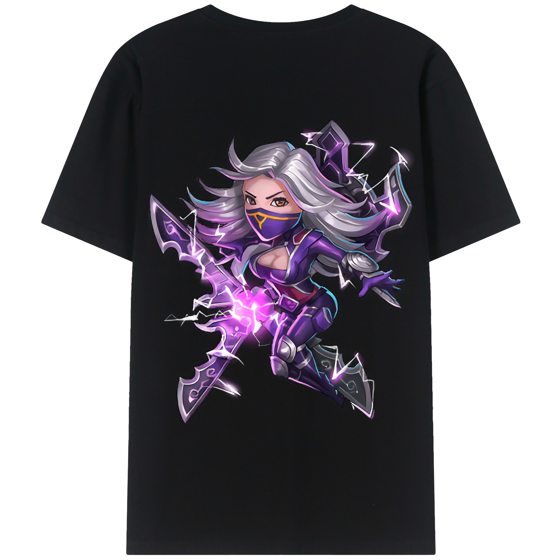 （画像用） リーグ・オブ・レジェンド League of Legends LOL 綿100％ メンズ半袖Tシャツ（バックプリント） 通気性