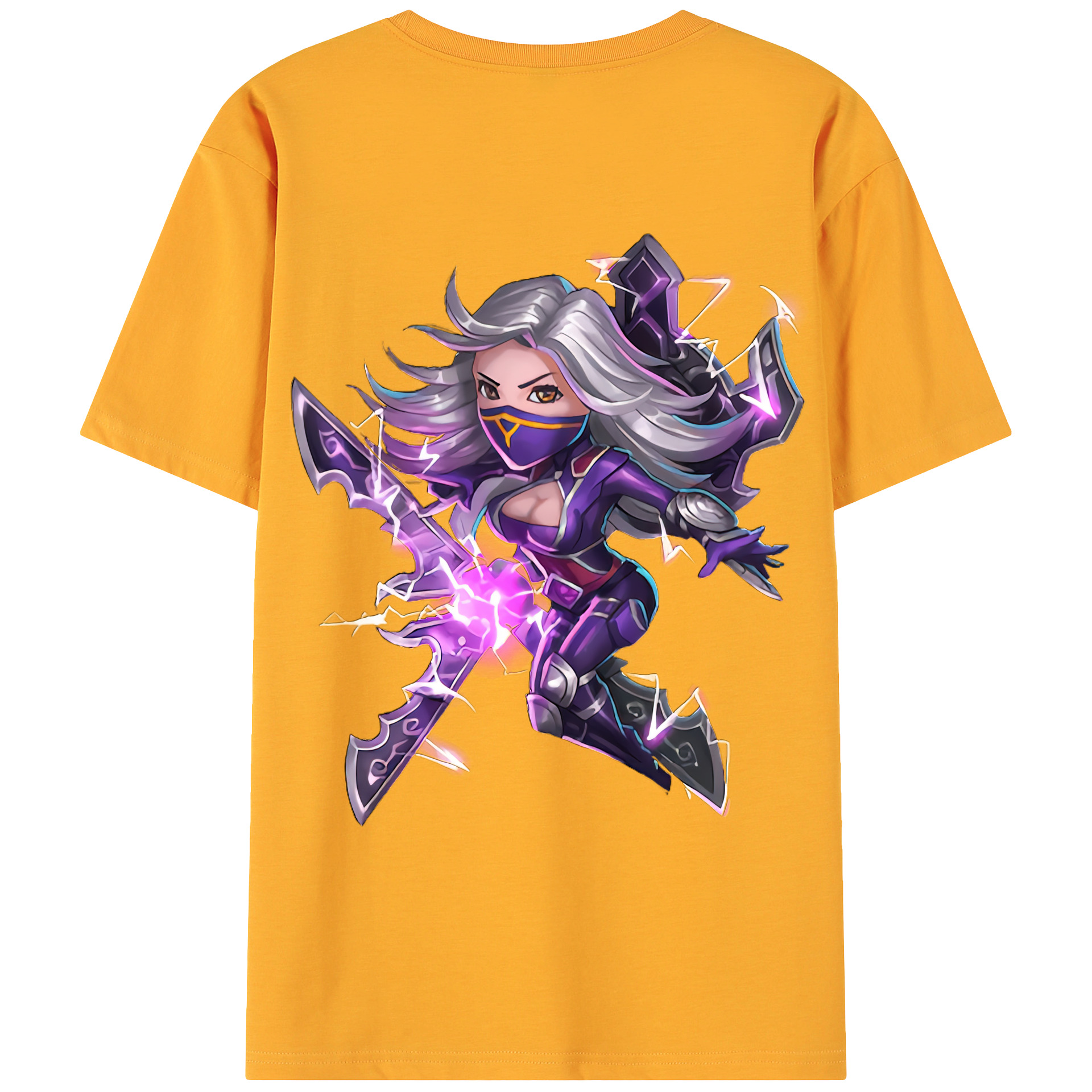 （画像用） リーグ・オブ・レジェンド League of Legends LOL 綿100％ メンズ半袖Tシャツ（バックプリント） 通気性
