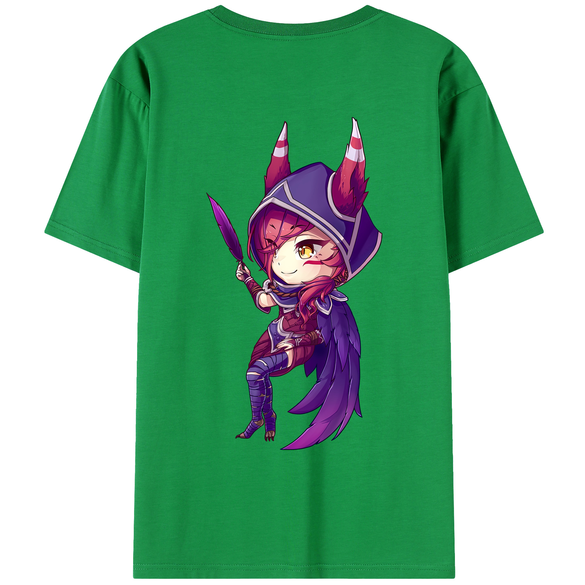 （画像用） リーグ・オブ・レジェンド League of Legends LOL 綿100％ メンズ半袖Tシャツ（バックプリント） 通気性