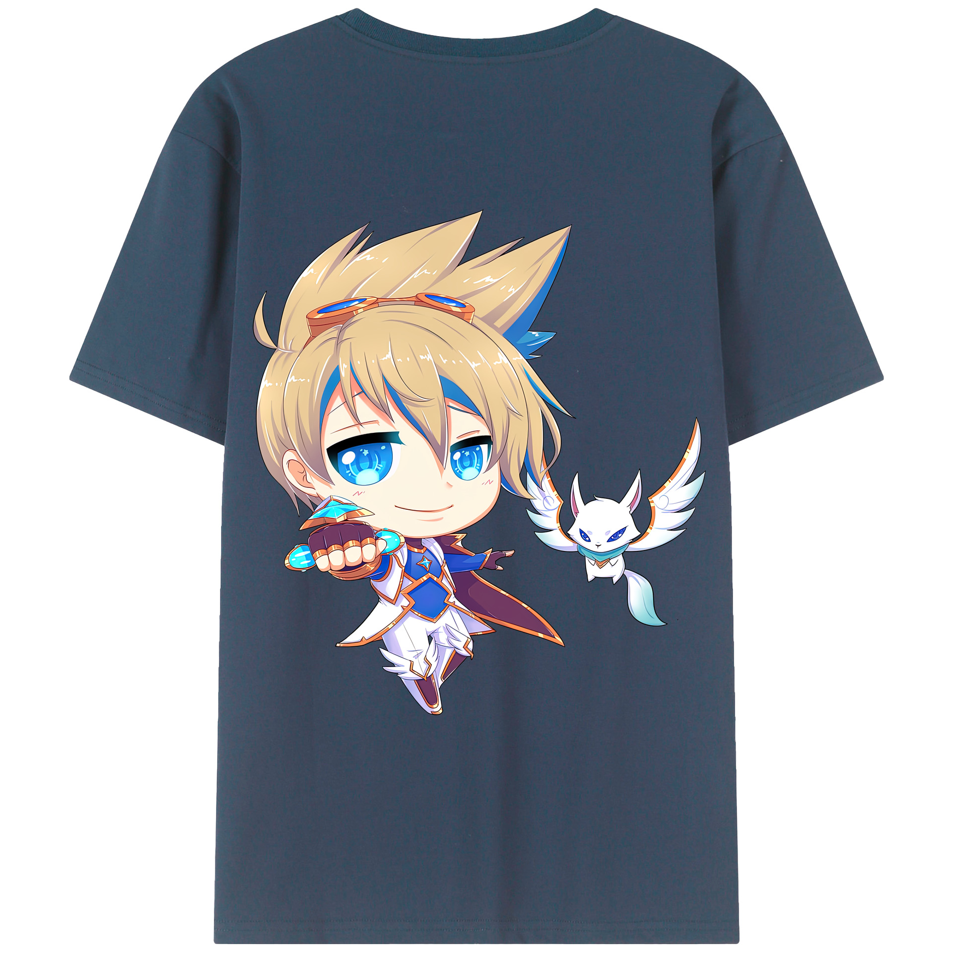リーグ・オブ・レジェンド League of Legends LOL 綿100％ メンズ半袖Tシャツ（バックプリント） 通気性