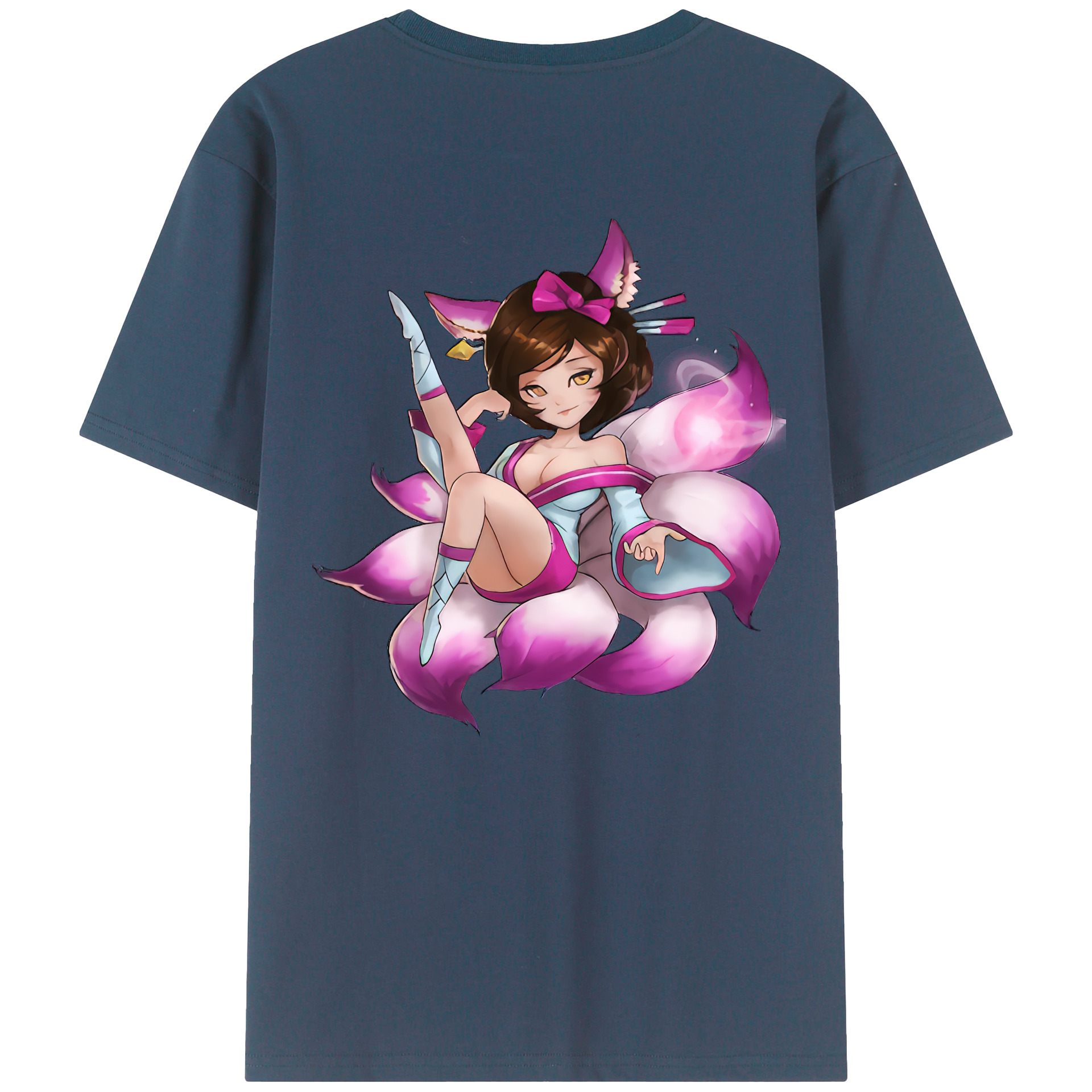 （画像用） リーグ・オブ・レジェンド League of Legends LOL 綿100％ メンズ半袖Tシャツ（バックプリント） 通気性