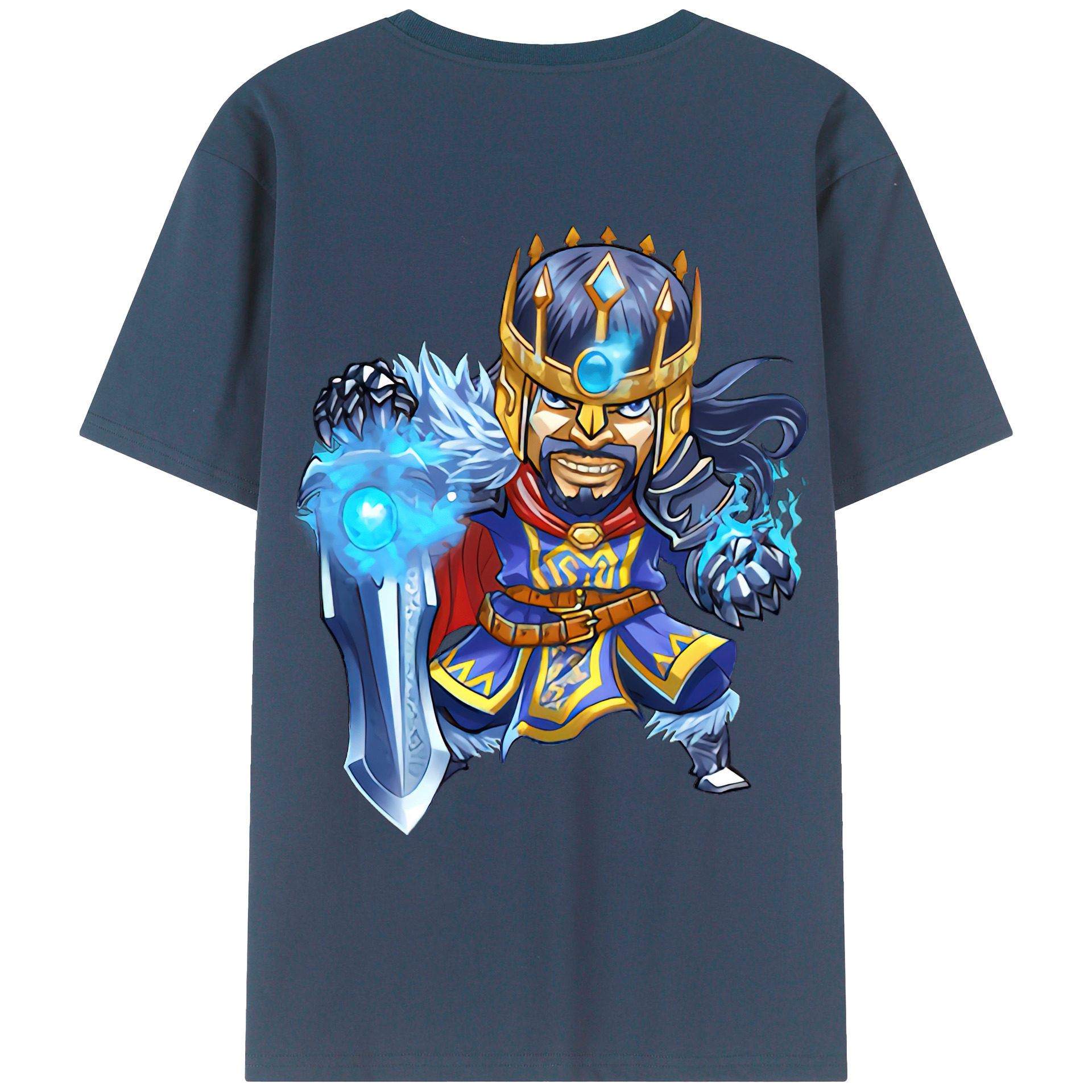 （画像用） リーグ・オブ・レジェンド League of Legends LOL 綿100％ メンズ半袖Tシャツ（バックプリント） 通気性