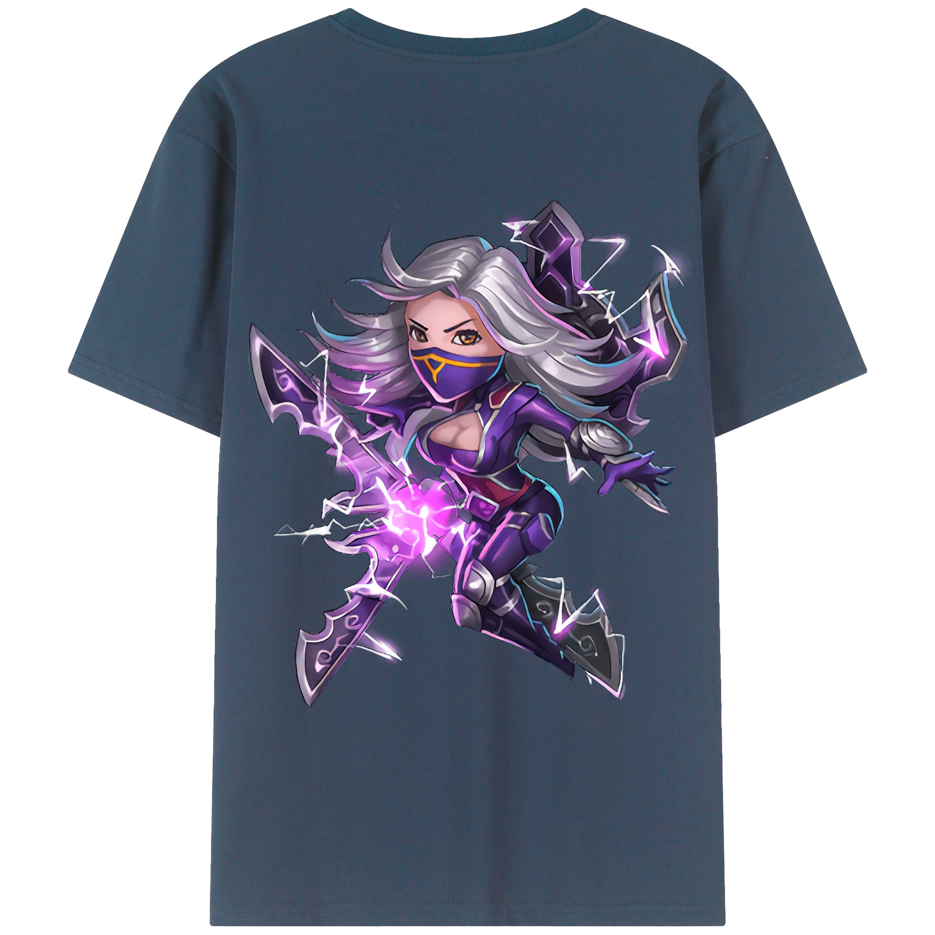（画像用） リーグ・オブ・レジェンド League of Legends LOL 綿100％ メンズ半袖Tシャツ（バックプリント） 通気性