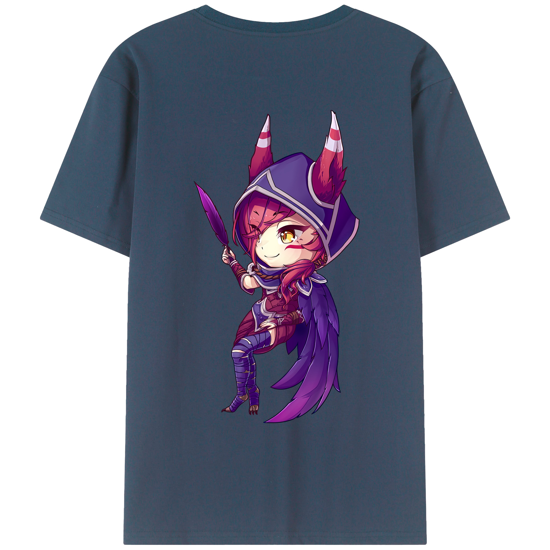 （画像用） リーグ・オブ・レジェンド League of Legends LOL 綿100％ メンズ半袖Tシャツ（バックプリント） 通気性