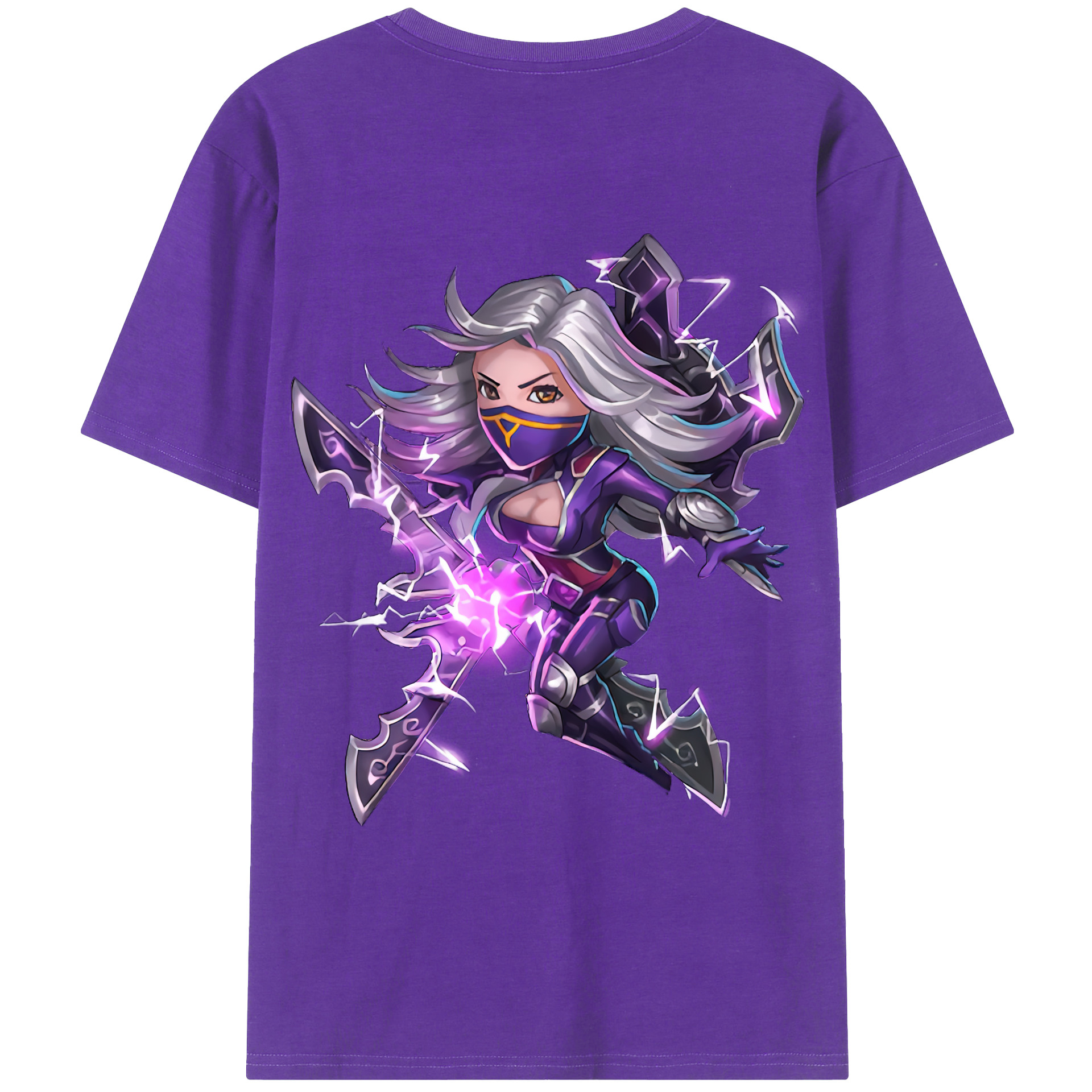 （画像用） リーグ・オブ・レジェンド League of Legends LOL 綿100％ メンズ半袖Tシャツ（バックプリント） 通気性