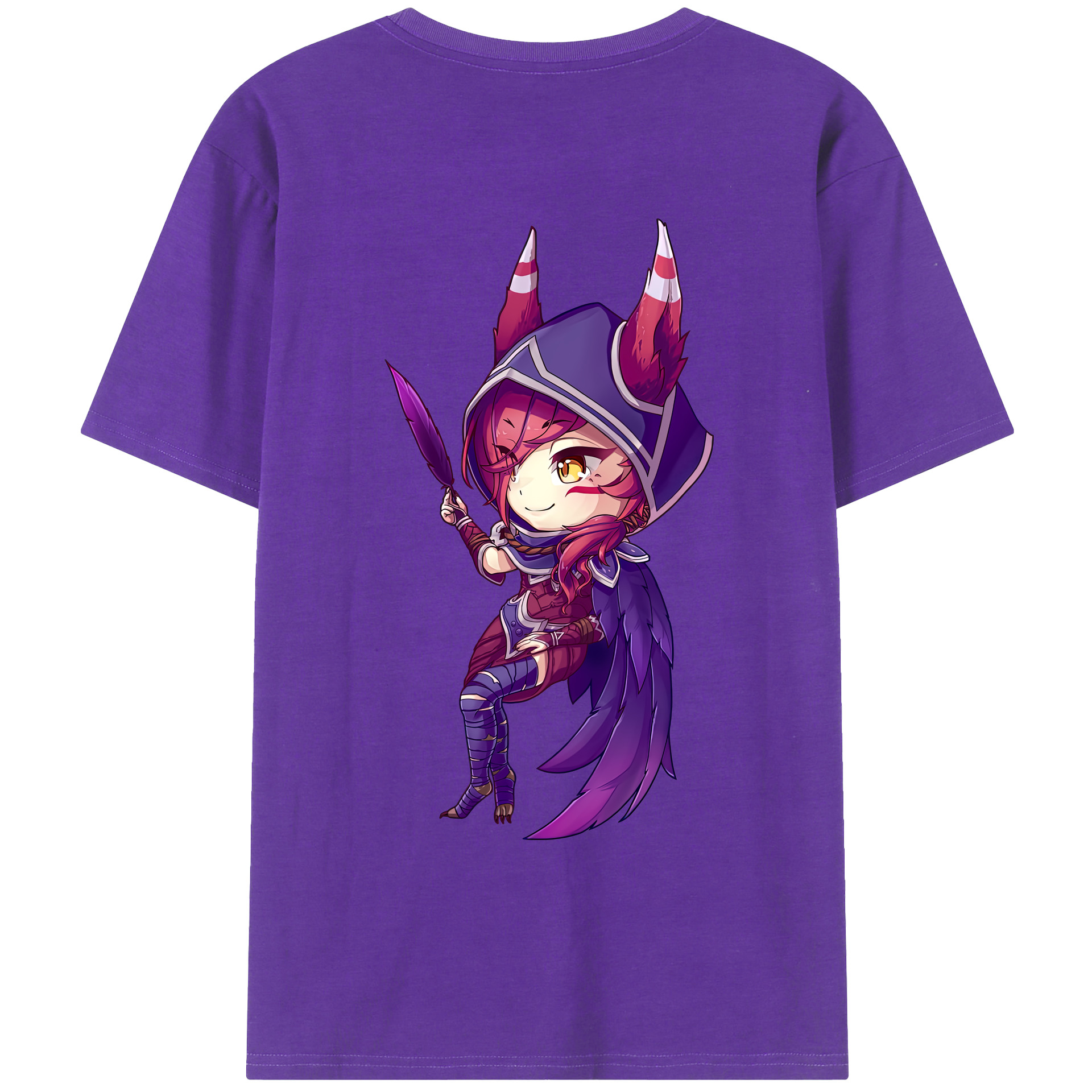 （画像用） リーグ・オブ・レジェンド League of Legends LOL 綿100％ メンズ半袖Tシャツ（バックプリント） 通気性