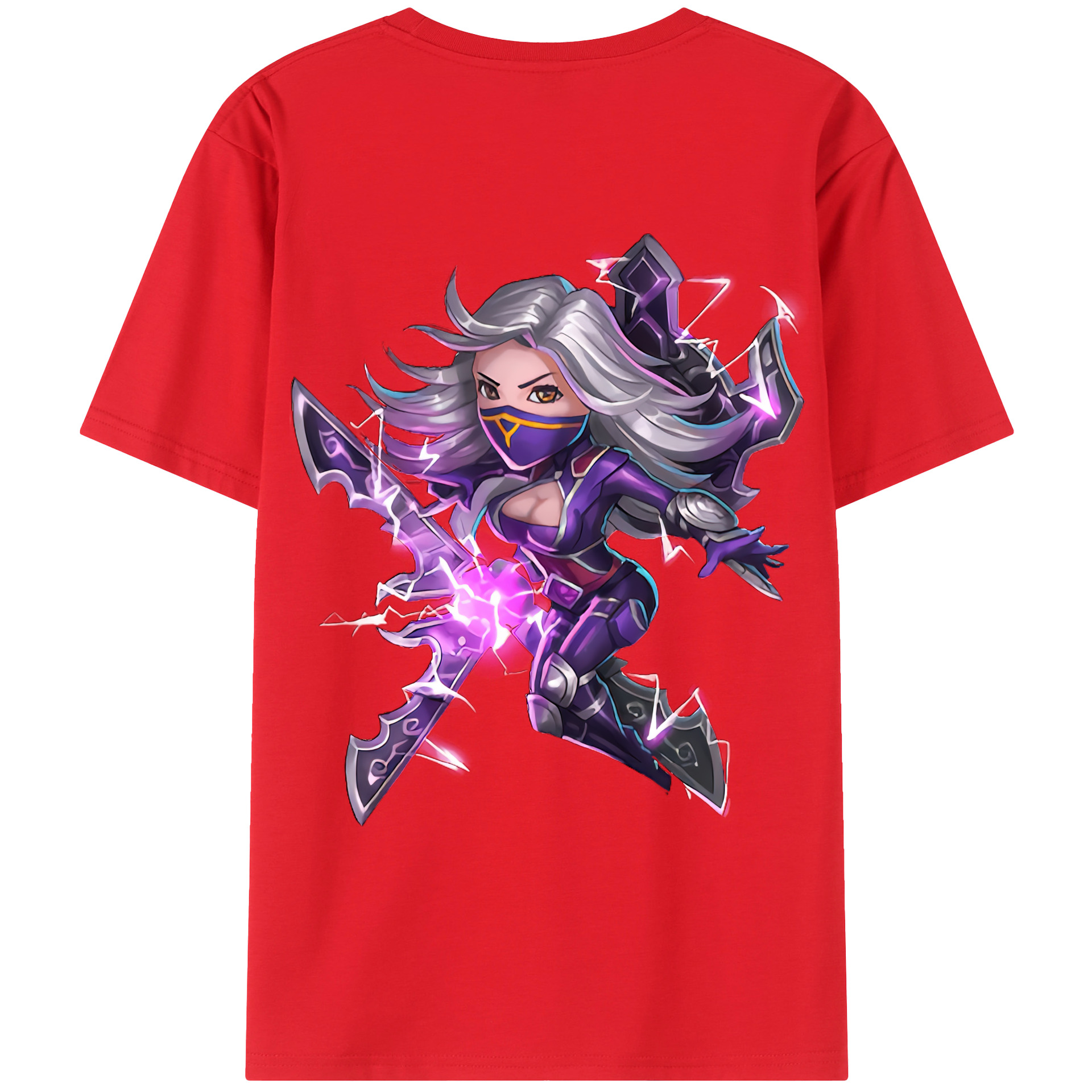 （画像用） リーグ・オブ・レジェンド League of Legends LOL 綿100％ メンズ半袖Tシャツ（バックプリント） 通気性