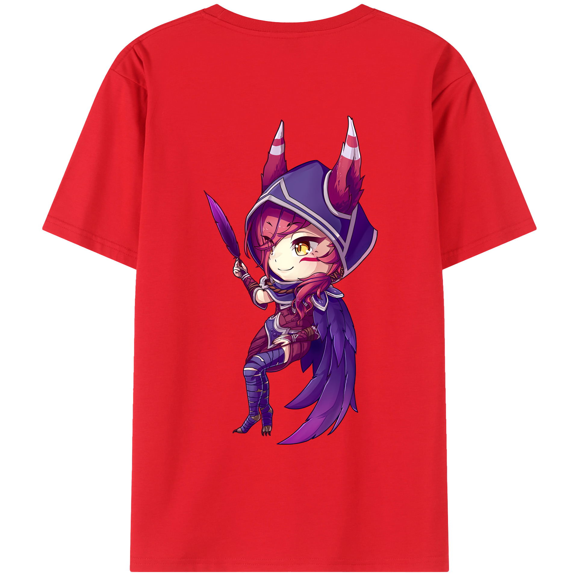 （画像用） リーグ・オブ・レジェンド League of Legends LOL 綿100％ メンズ半袖Tシャツ（バックプリント） 通気性