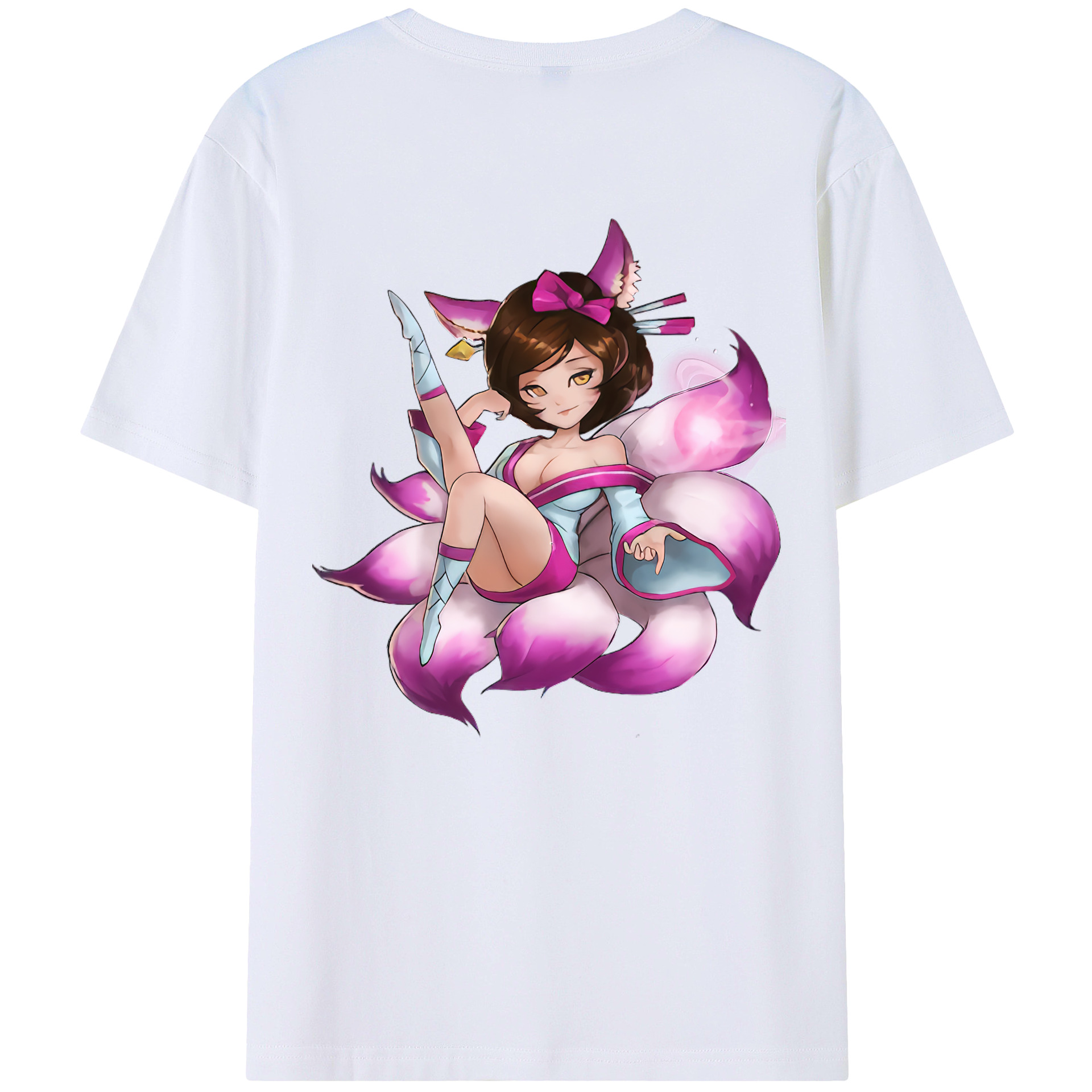 （画像用） リーグ・オブ・レジェンド League of Legends LOL 綿100％ メンズ半袖Tシャツ（バックプリント） 通気性