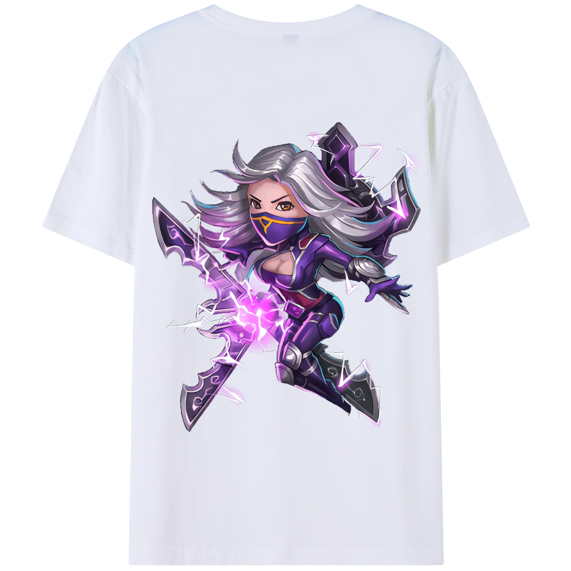 （画像用） リーグ・オブ・レジェンド League of Legends LOL 綿100％ メンズ半袖Tシャツ（バックプリント） 通気性