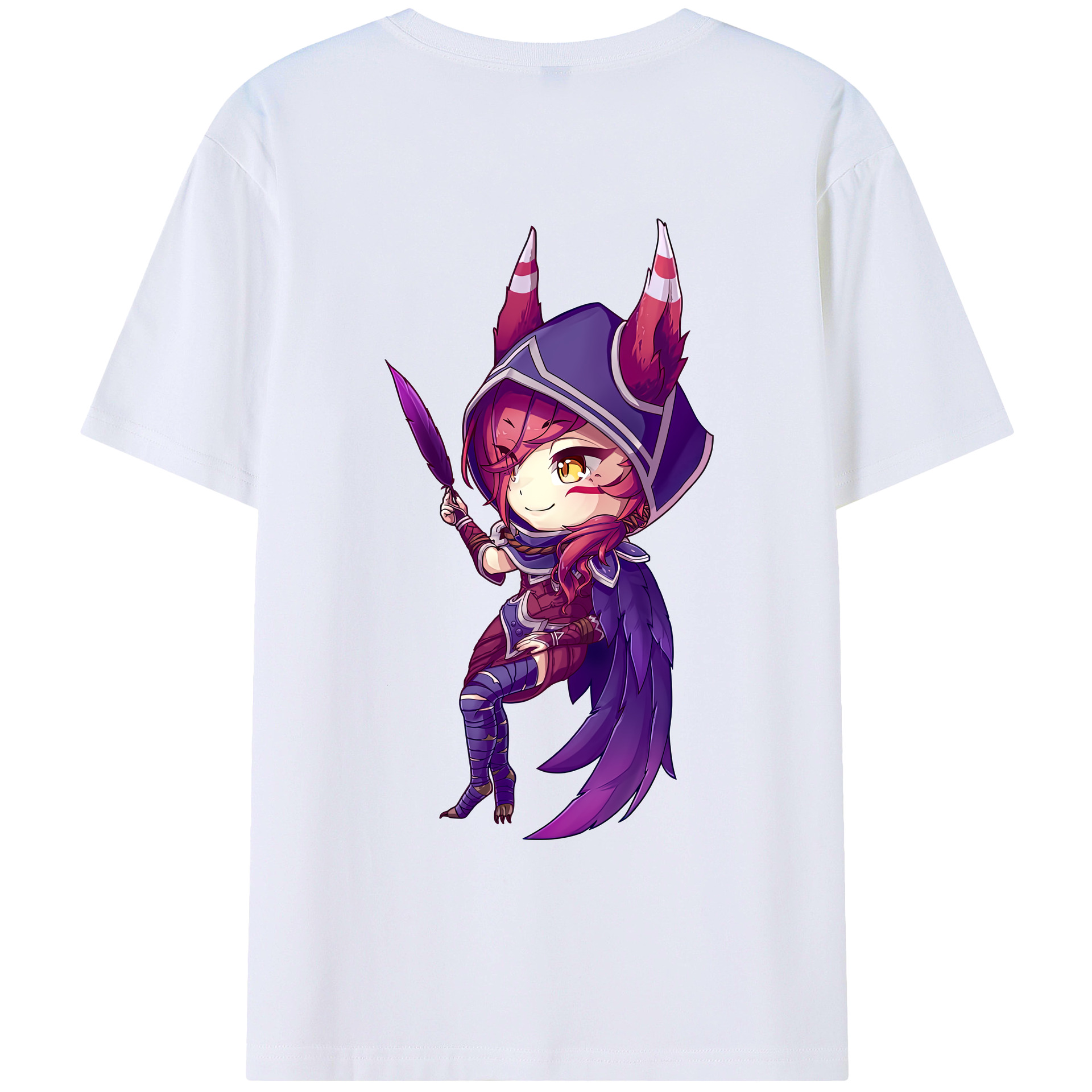 （画像用） リーグ・オブ・レジェンド League of Legends LOL 綿100％ メンズ半袖Tシャツ（バックプリント） 通気性