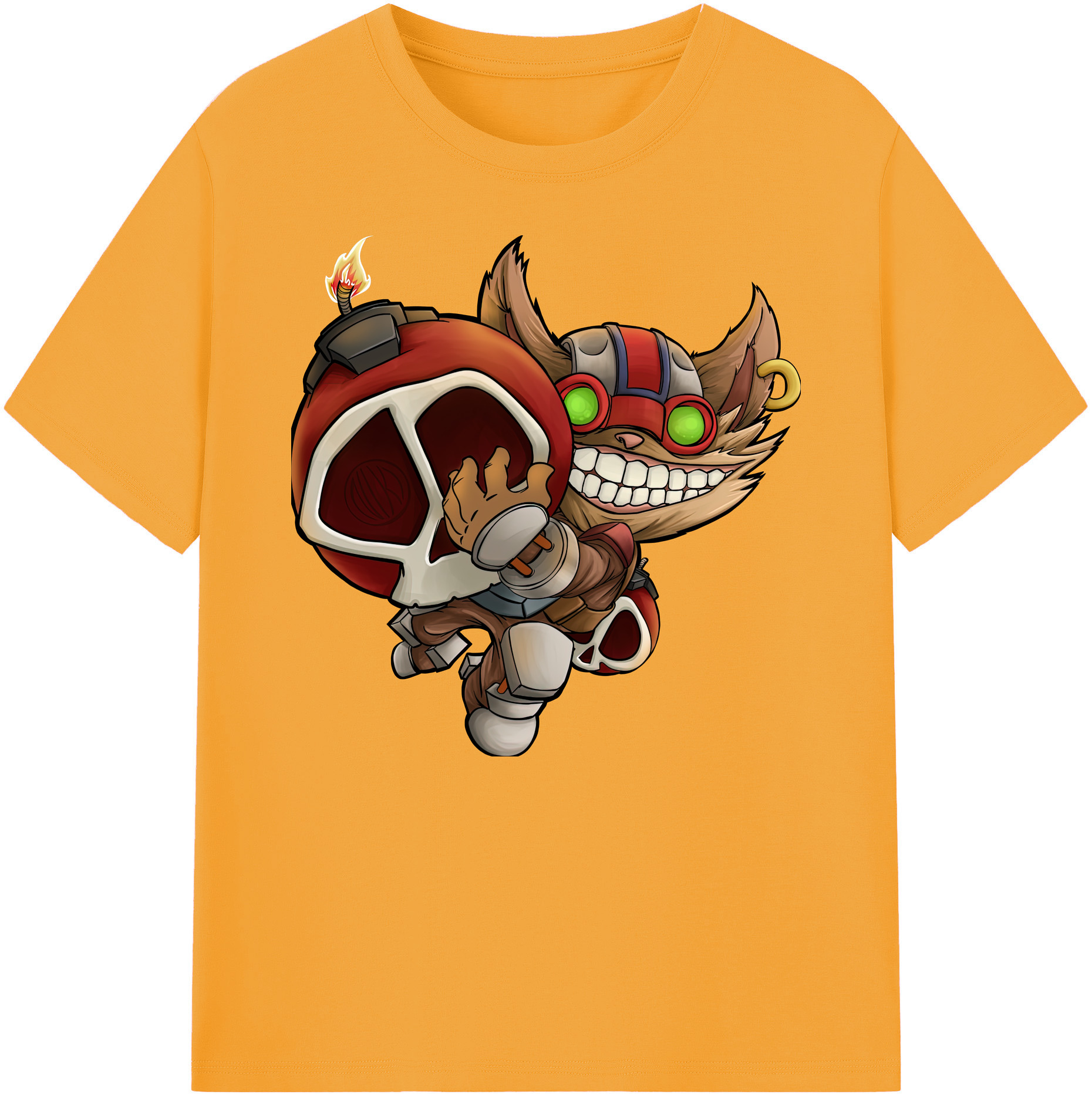 リーグ・オブ・レジェンド League of Legends LOL 綿100％ メンズ半袖Tシャツ｜肌触りやわらか＆通気性