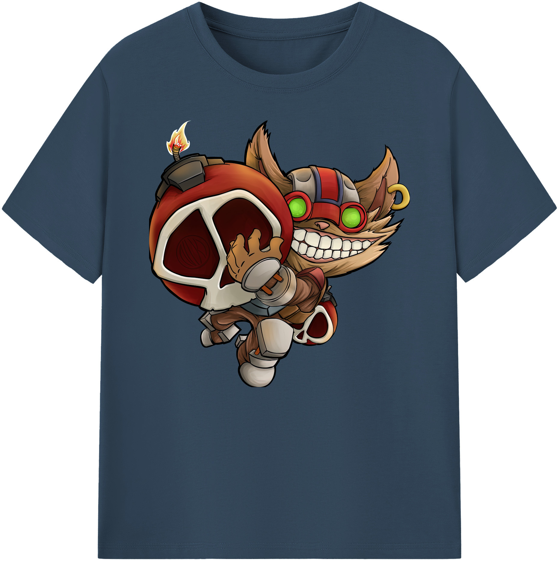リーグ・オブ・レジェンド League of Legends LOL 綿100％ メンズ半袖Tシャツ｜肌触りやわらか＆通気性