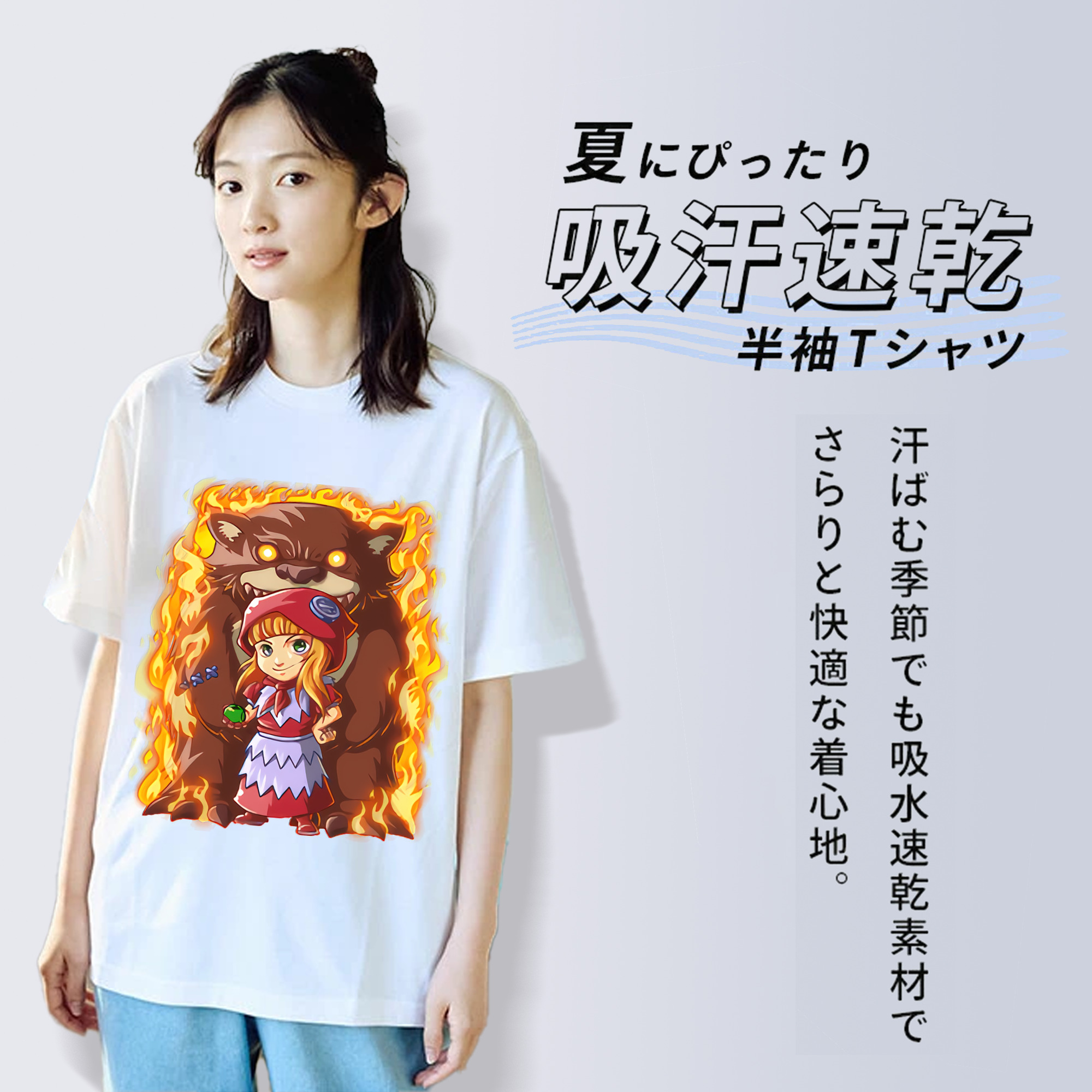 リーグ・オブ・レジェンド League of Legends LOL レディースカジュアルプリントTシャツ（綿100％）