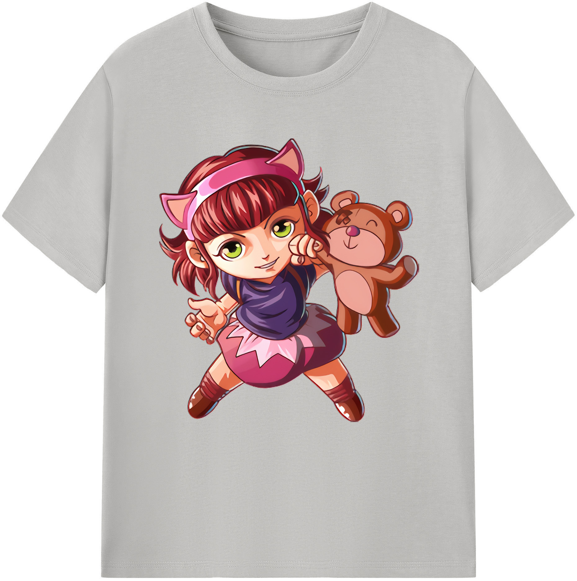 （画像用） リーグ・オブ・レジェンド League of Legends LOL レディースカジュアルプリントTシャツ（綿100％）