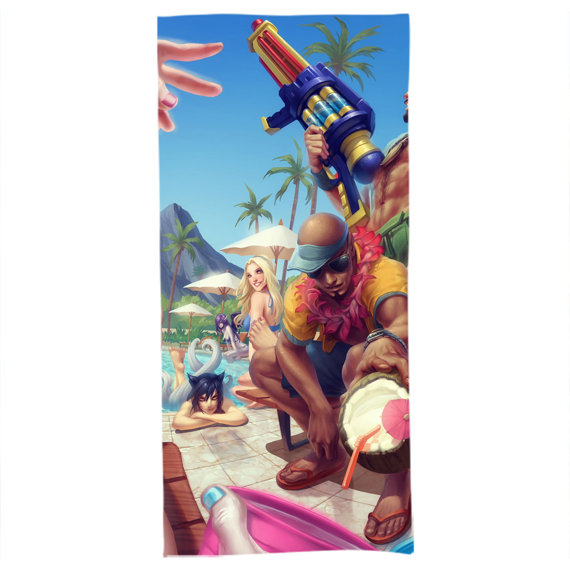 （画像用） リーグ・オブ・レジェンド League of Legends LOL 大判バスタオル 70×140cm 吸水速乾 柔らかい肌触り