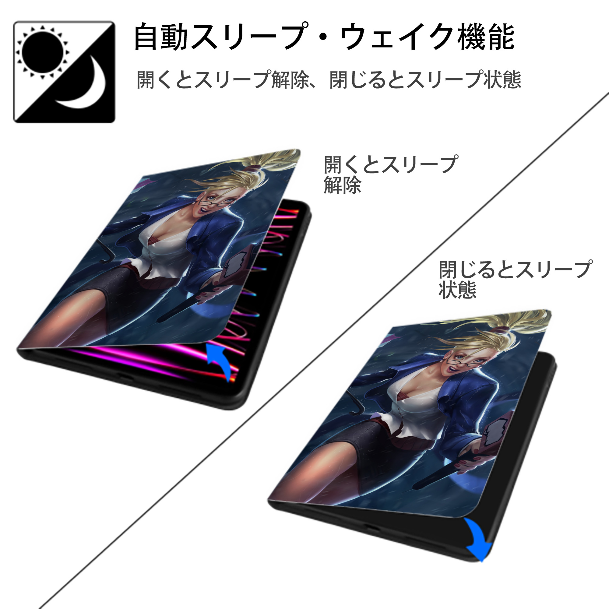 リーグ・オブ・レジェンド League of Legends LOL IPad ケース ブック型 PUレザー TPU 耐衝撃 軽量 薄型 ペン収納なし 全面保護 IPad 各モデル対応
