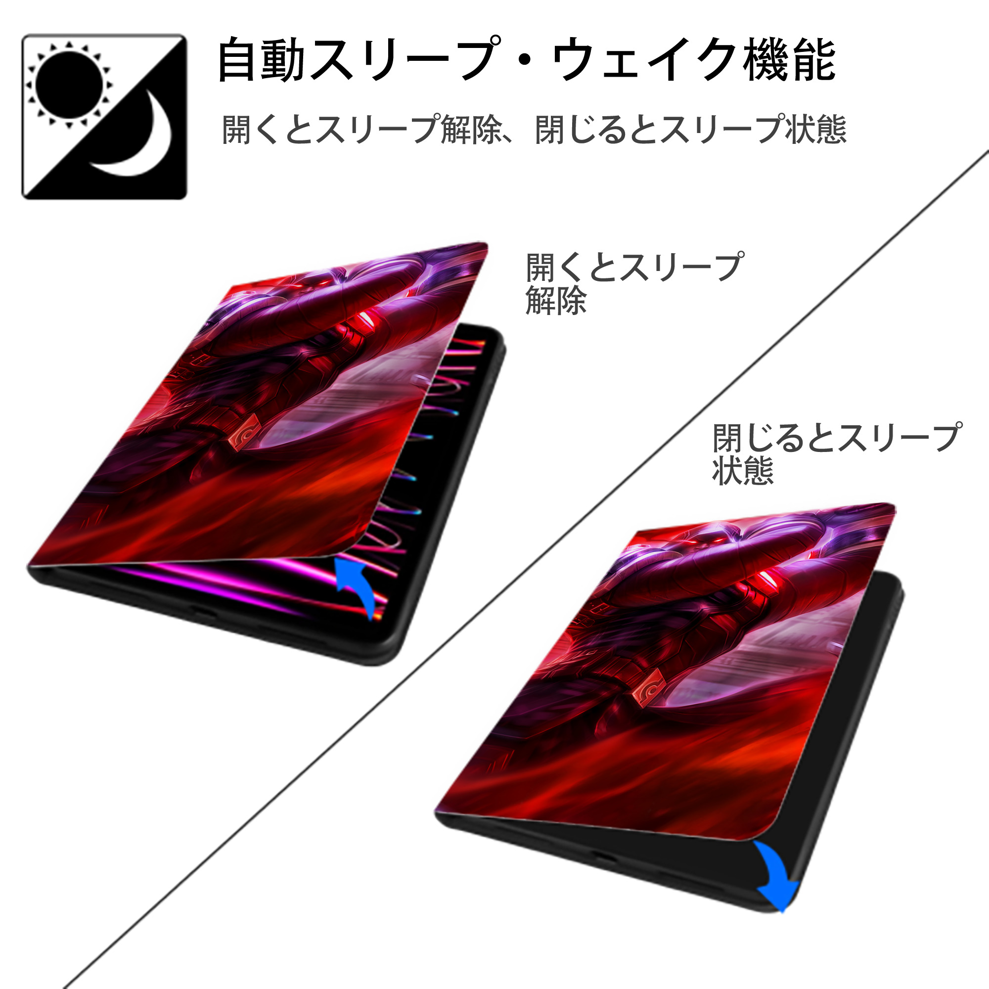 リーグ・オブ・レジェンド League of Legends LOL IPad ケース ブック型 PUレザー TPU 耐衝撃 軽量 薄型 ペン収納なし 全面保護 IPad 各モデル対応