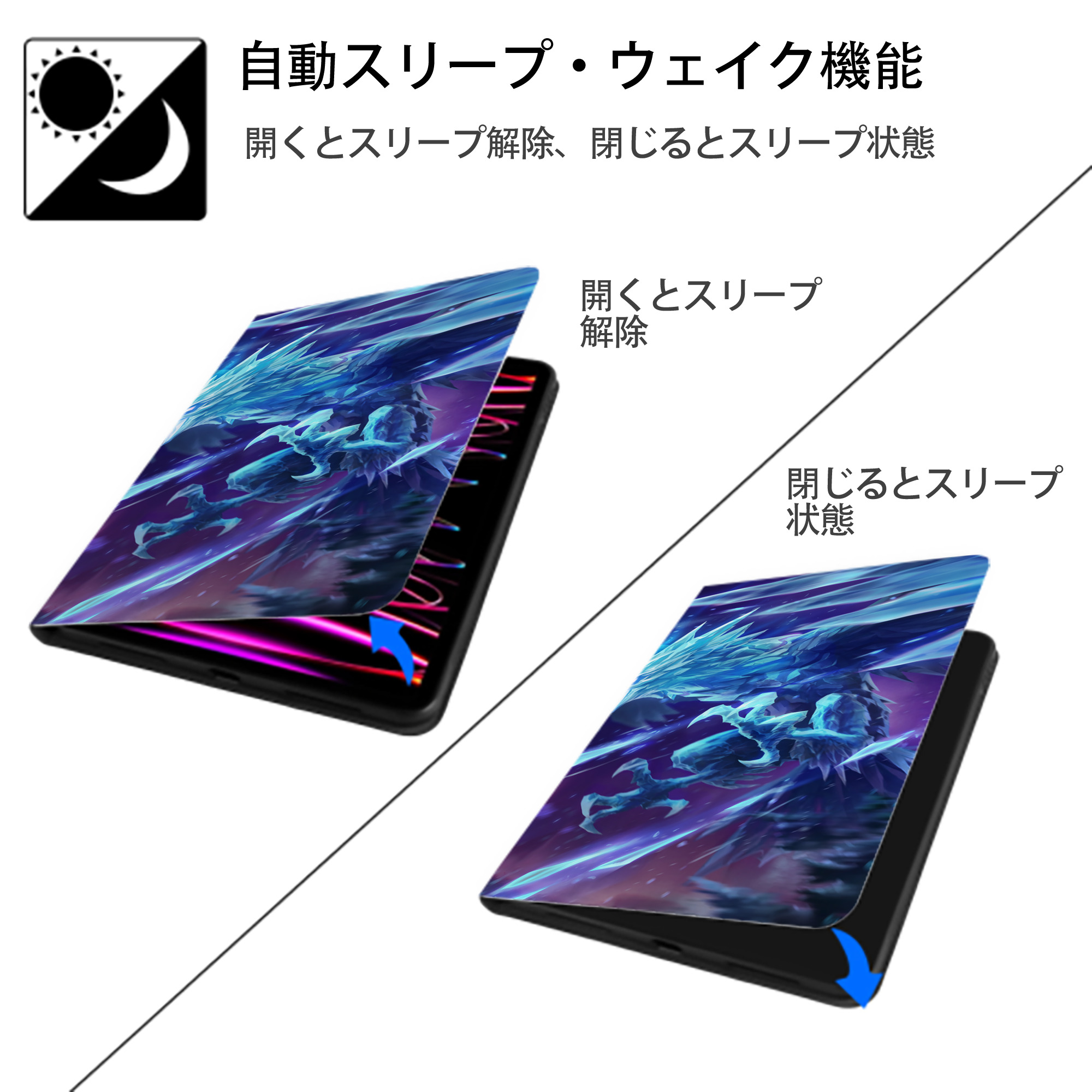 リーグ・オブ・レジェンド League of Legends LOL IPad ケース ブック型 PUレザー TPU 耐衝撃 軽量 薄型 ペン収納なし 全面保護 IPad 各モデル対応