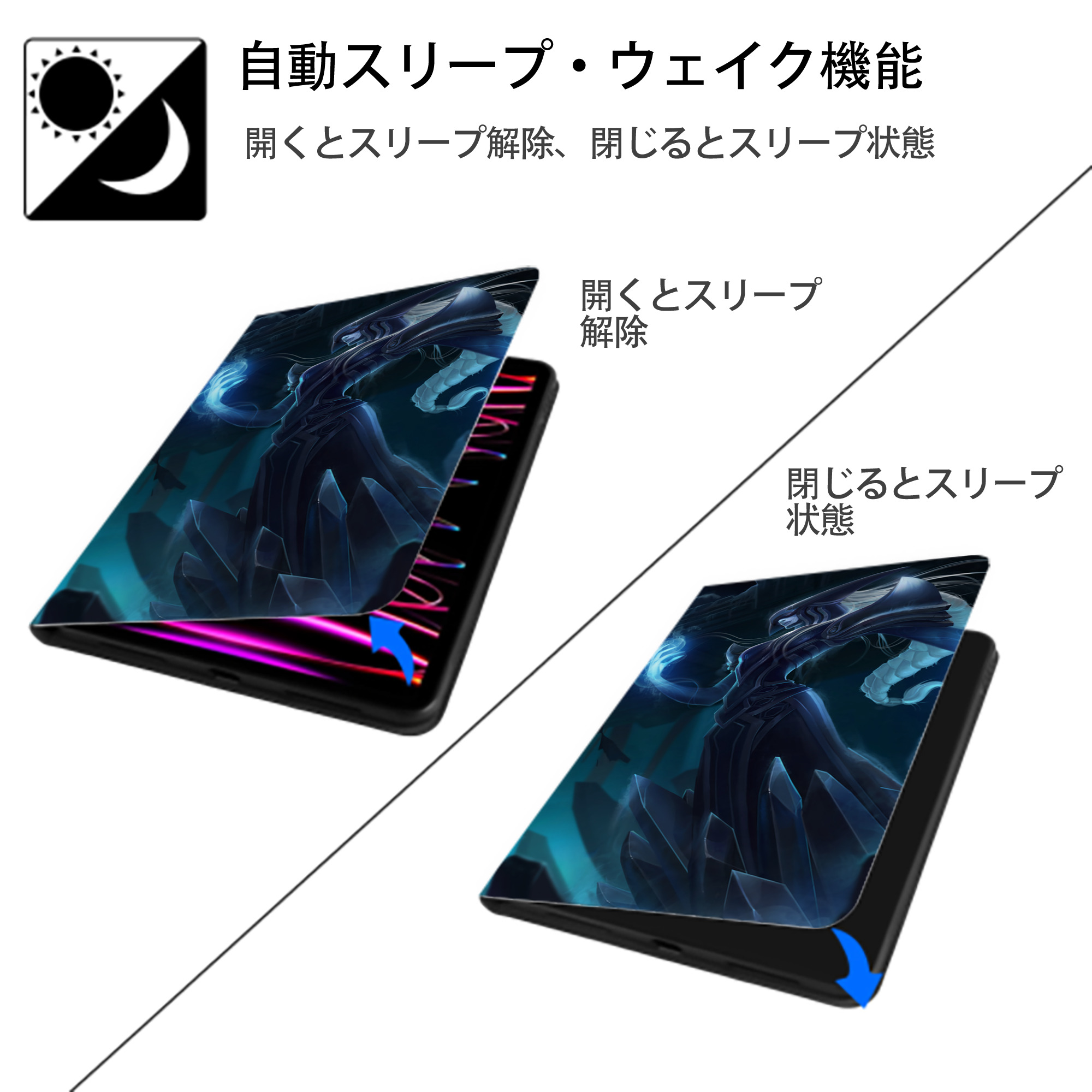 リーグ・オブ・レジェンド League of Legends LOL IPad ケース ブック型 PUレザー TPU 耐衝撃 軽量 薄型 ペン収納なし 全面保護 IPad 各モデル対応
