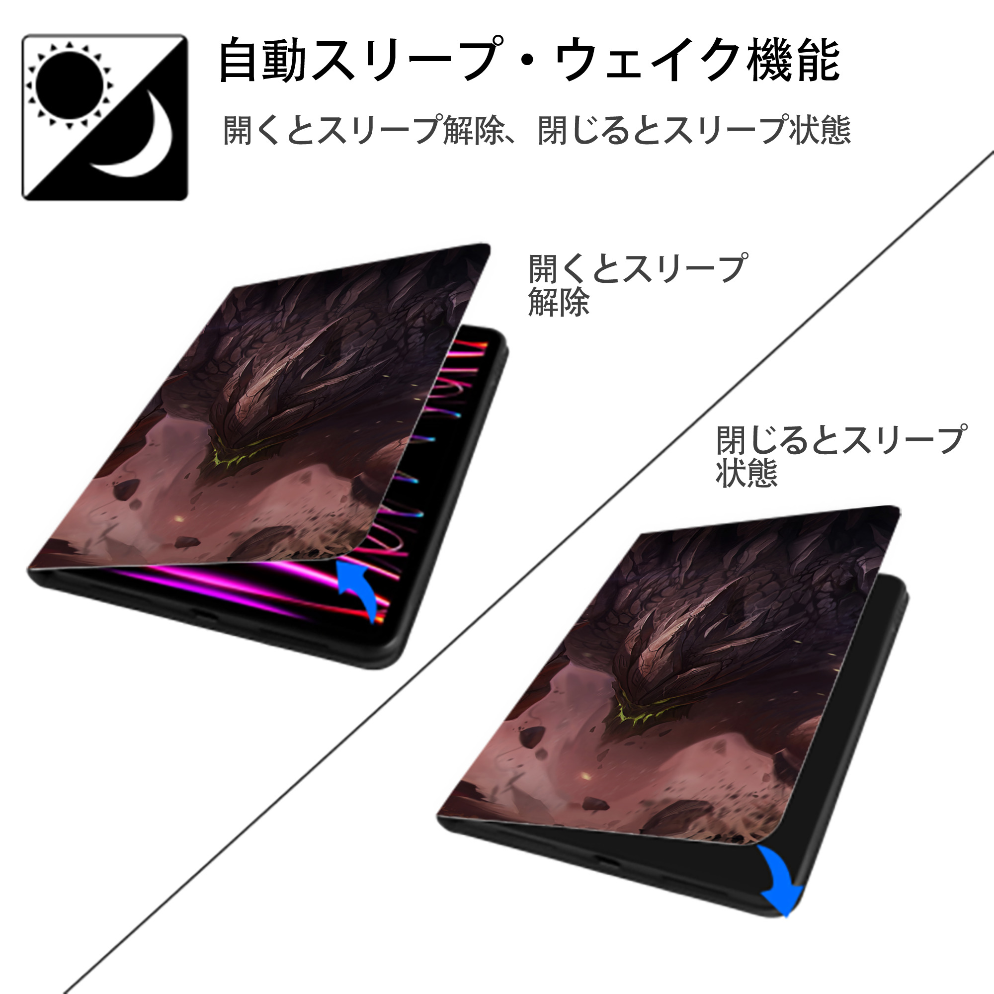 リーグ・オブ・レジェンド League of Legends LOL IPad ケース ブック型 PUレザー TPU 耐衝撃 軽量 薄型 ペン収納なし 全面保護 IPad 各モデル対応
