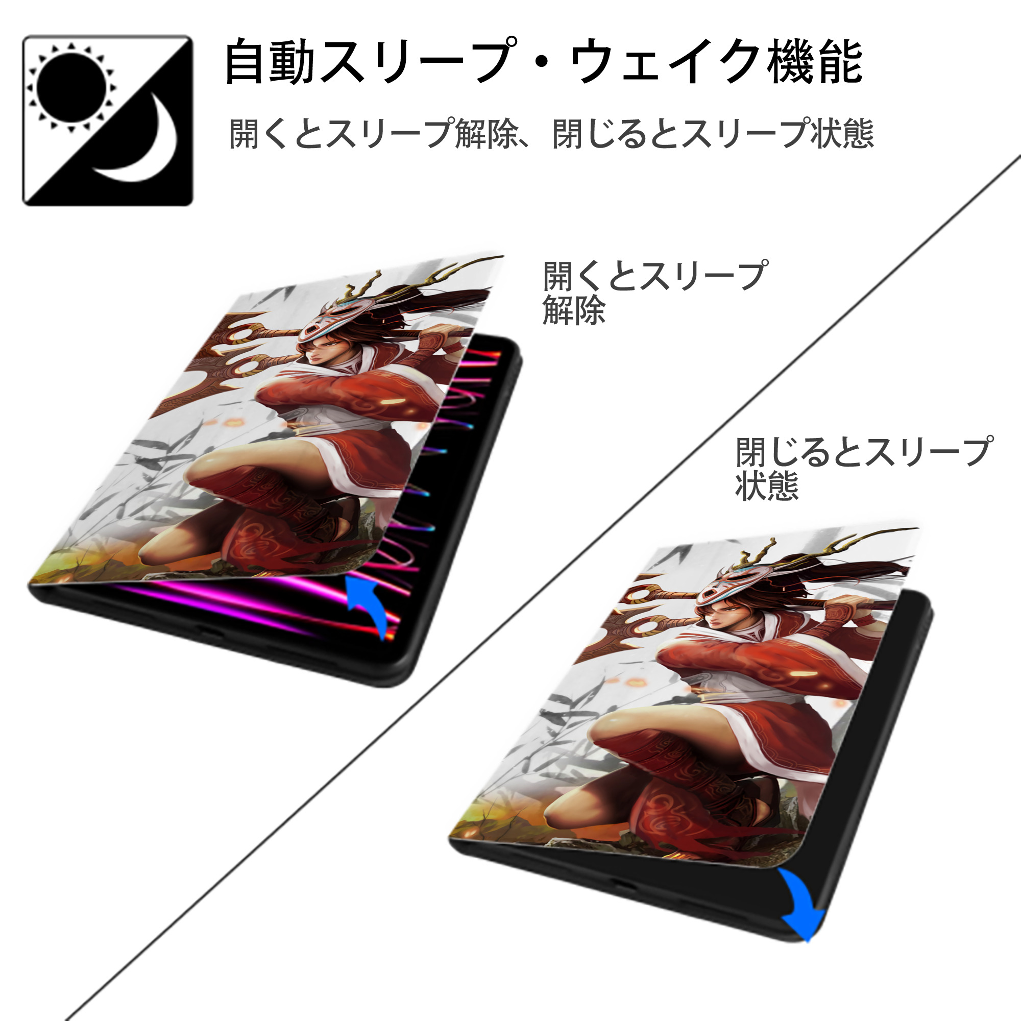 リーグ・オブ・レジェンド League of Legends LOL IPad ケース ブック型 PUレザー TPU 耐衝撃 軽量 薄型 ペン収納なし 全面保護 IPad 各モデル対応