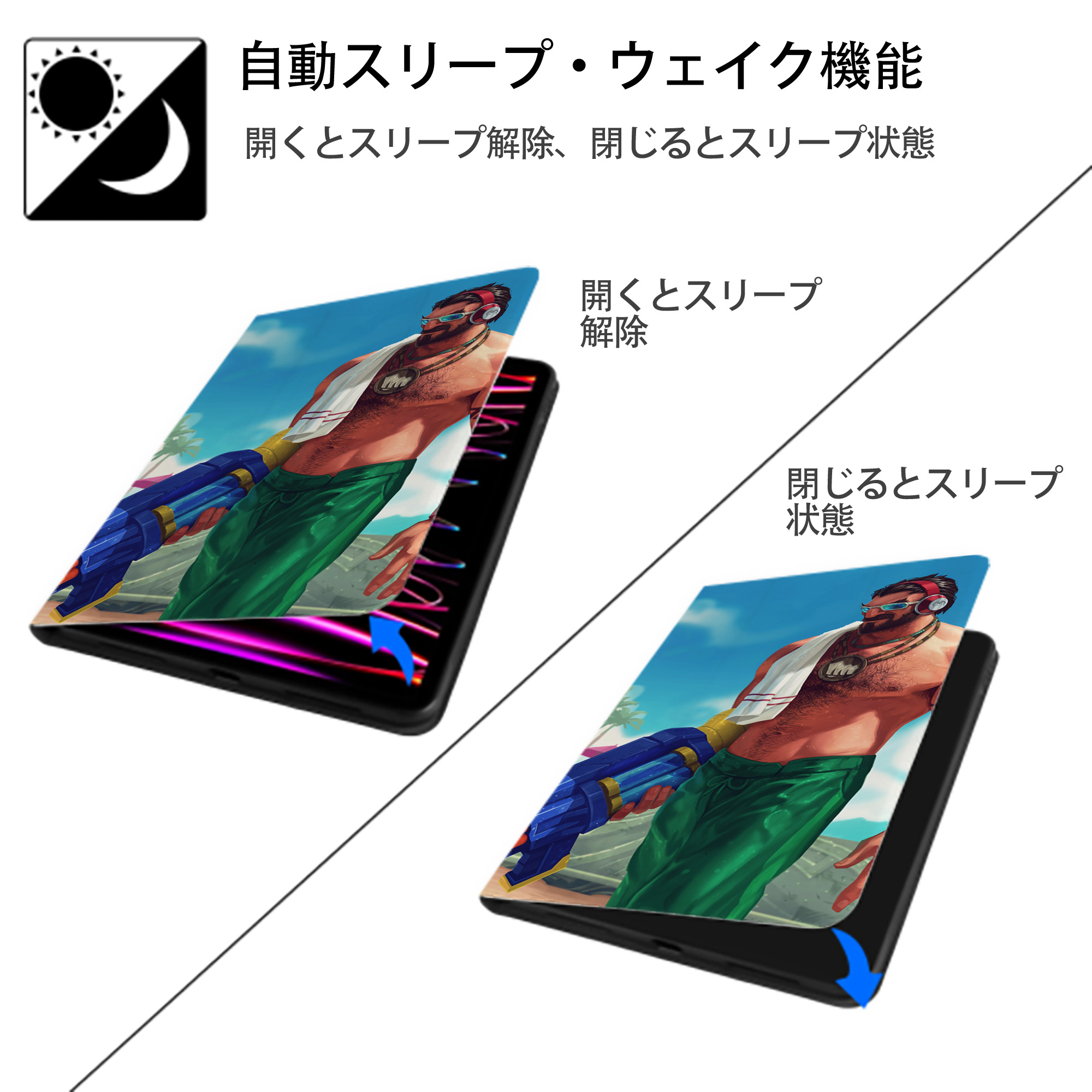 リーグ・オブ・レジェンド League of Legends LOL IPad ケース ブック型 PUレザー TPU 耐衝撃 軽量 薄型 ペン収納なし 全面保護 IPad 各モデル対応