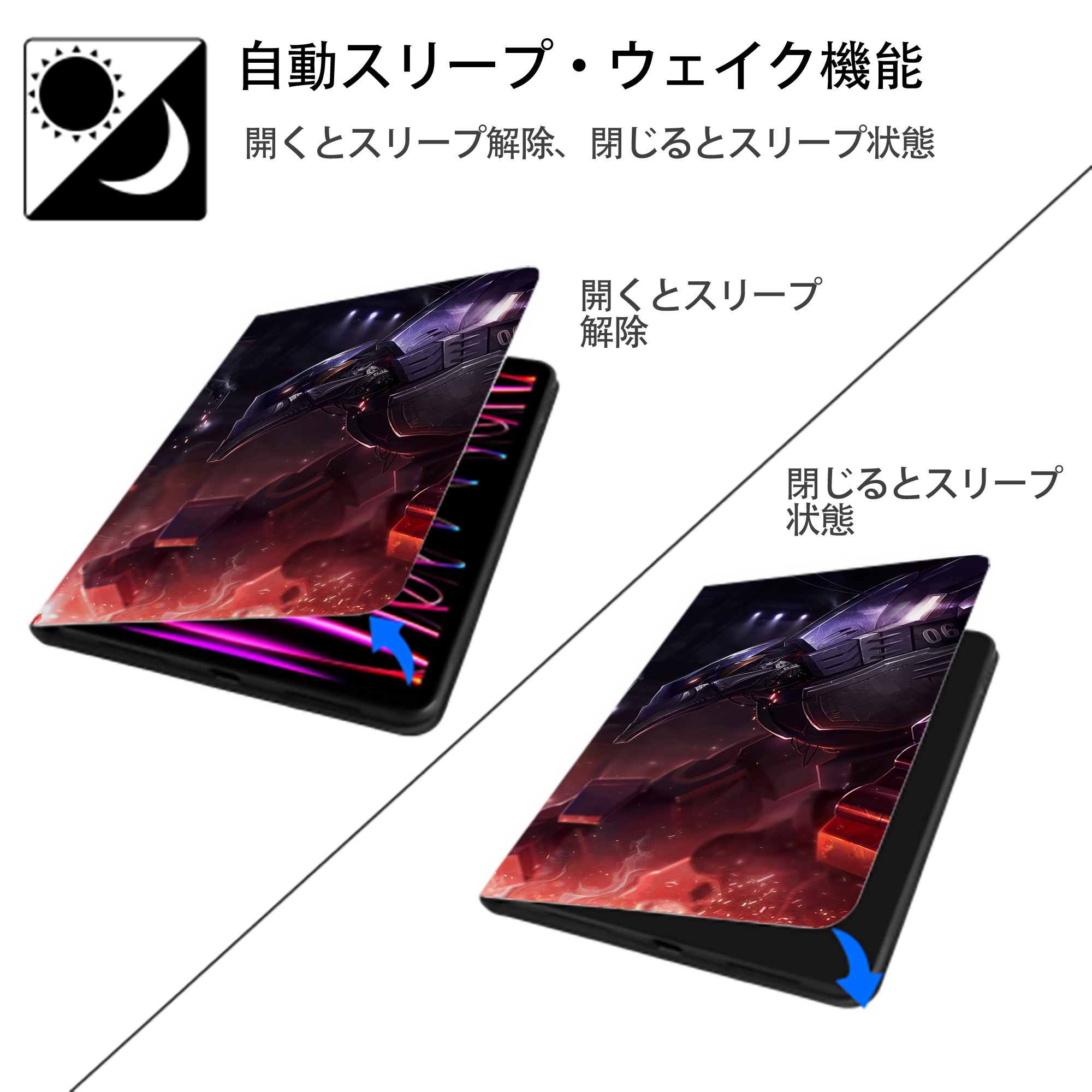 リーグ・オブ・レジェンド League of Legends LOL IPadケース ペンホルダー付き ブックスタイルデザイン