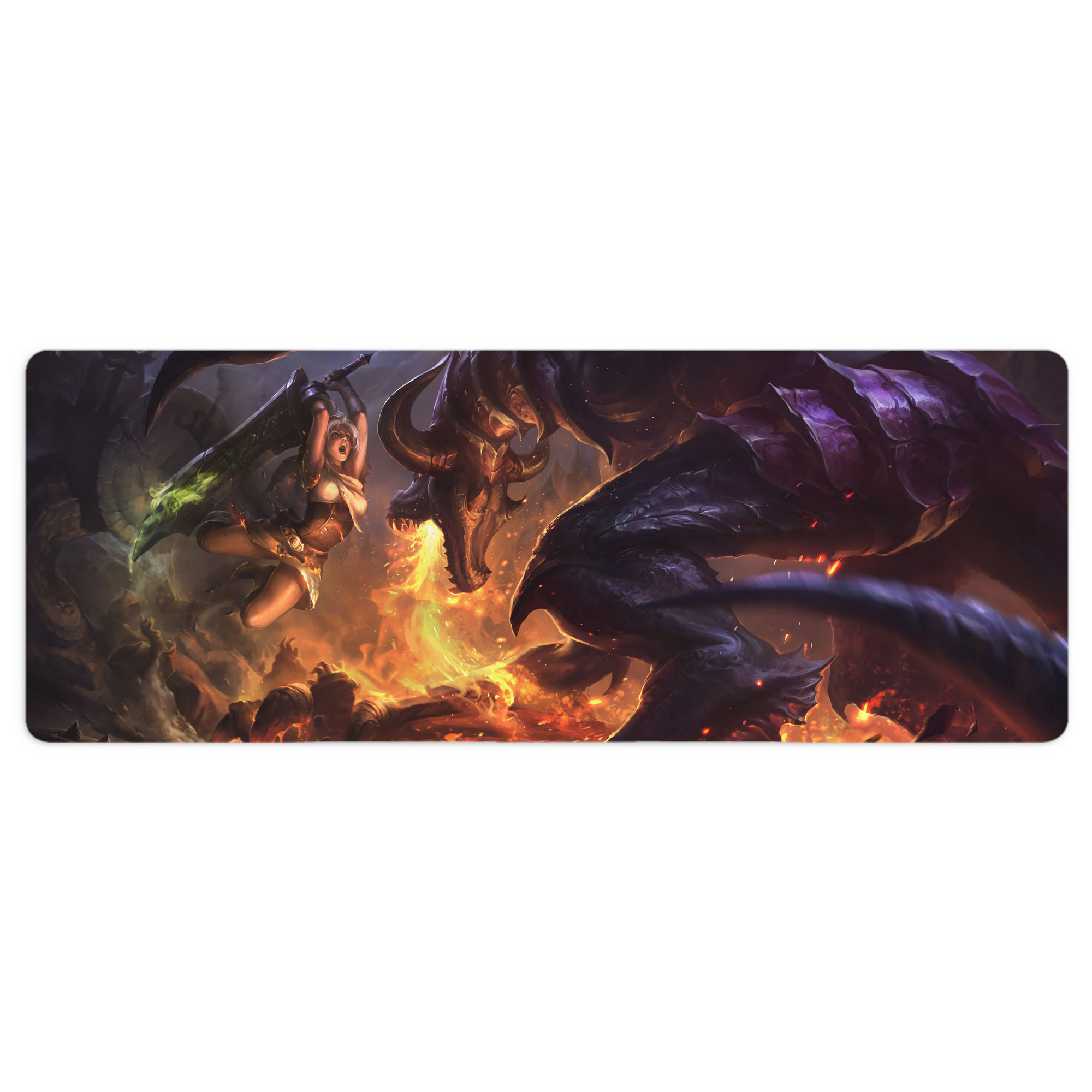 （画像用） リーグ・オブ・レジェンド League of Legends LOL ステッチ加工 大判デスクマット／滑り止めマウスパッド