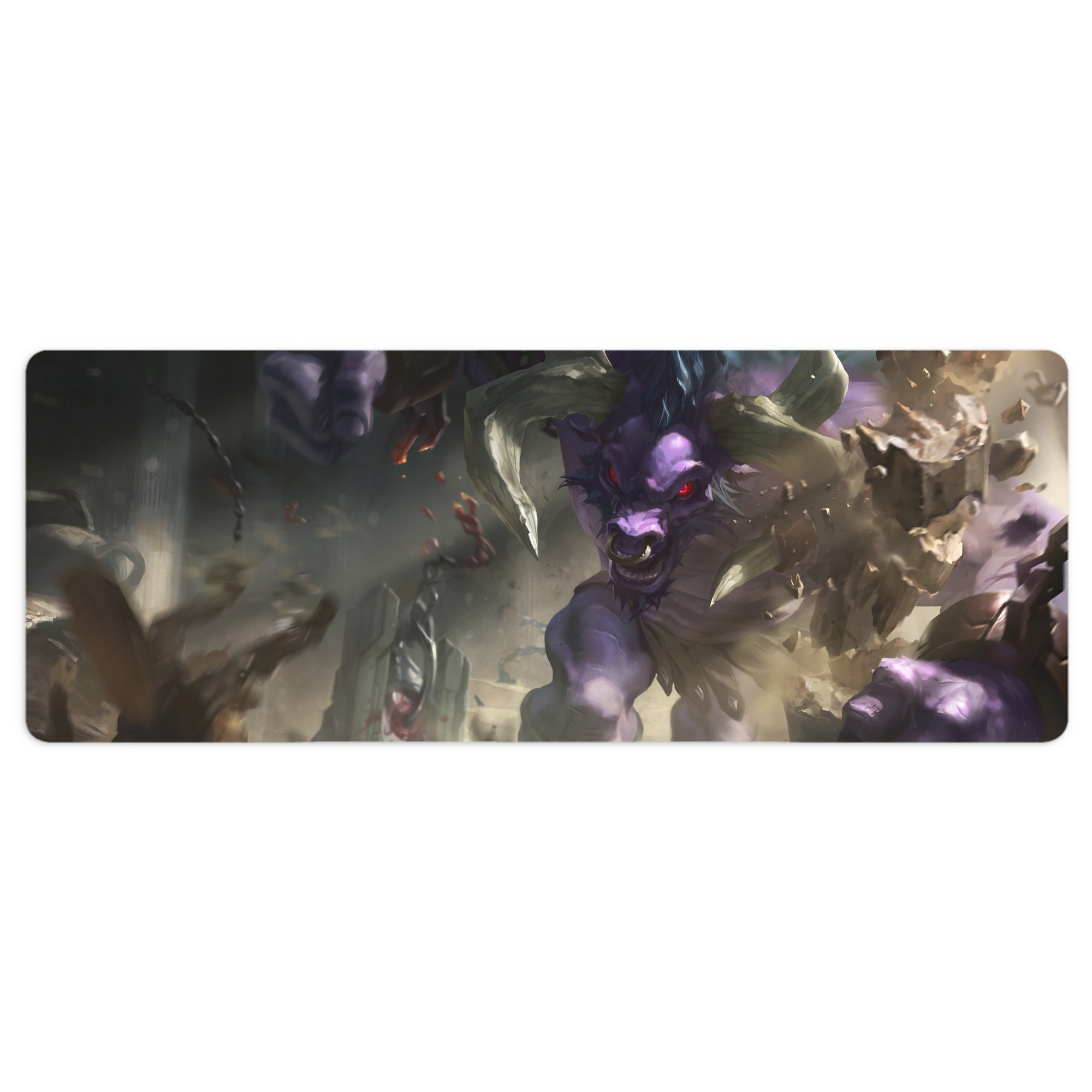 （画像用） リーグ・オブ・レジェンド League of Legends LOL ステッチ加工 大判デスクマット／滑り止めマウスパッド