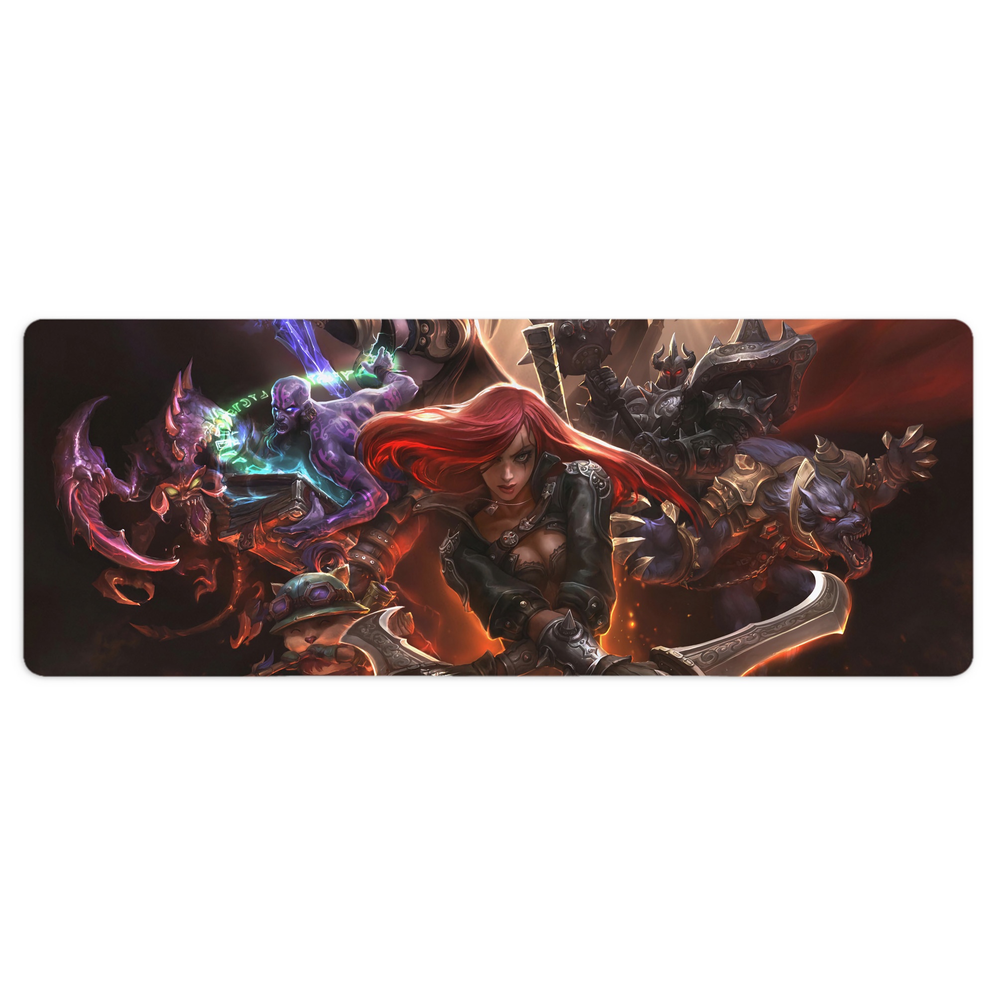 （画像用） リーグ・オブ・レジェンド League of Legends LOL ステッチ加工 大判デスクマット／滑り止めマウスパッド
