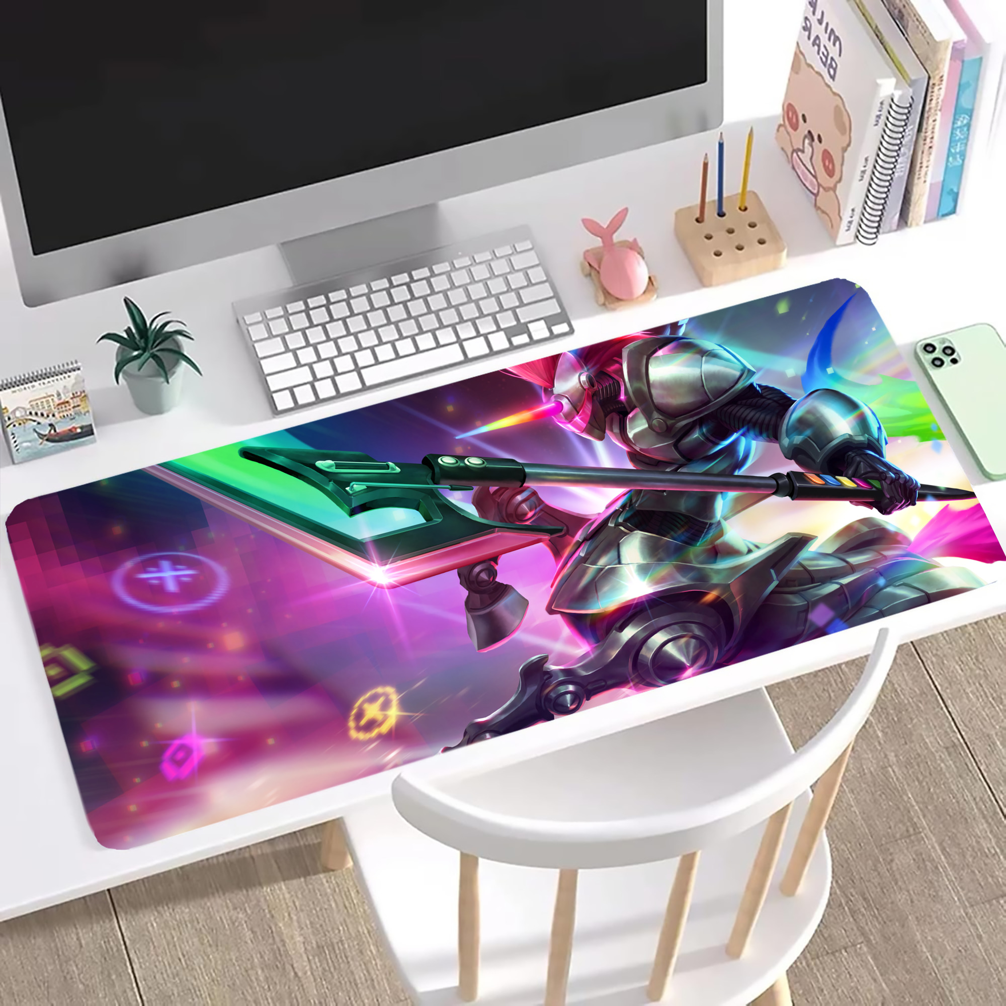 （画像用） リーグ・オブ・レジェンド League of Legends LOL ステッチ加工 大判デスクマット／滑り止めマウスパッド