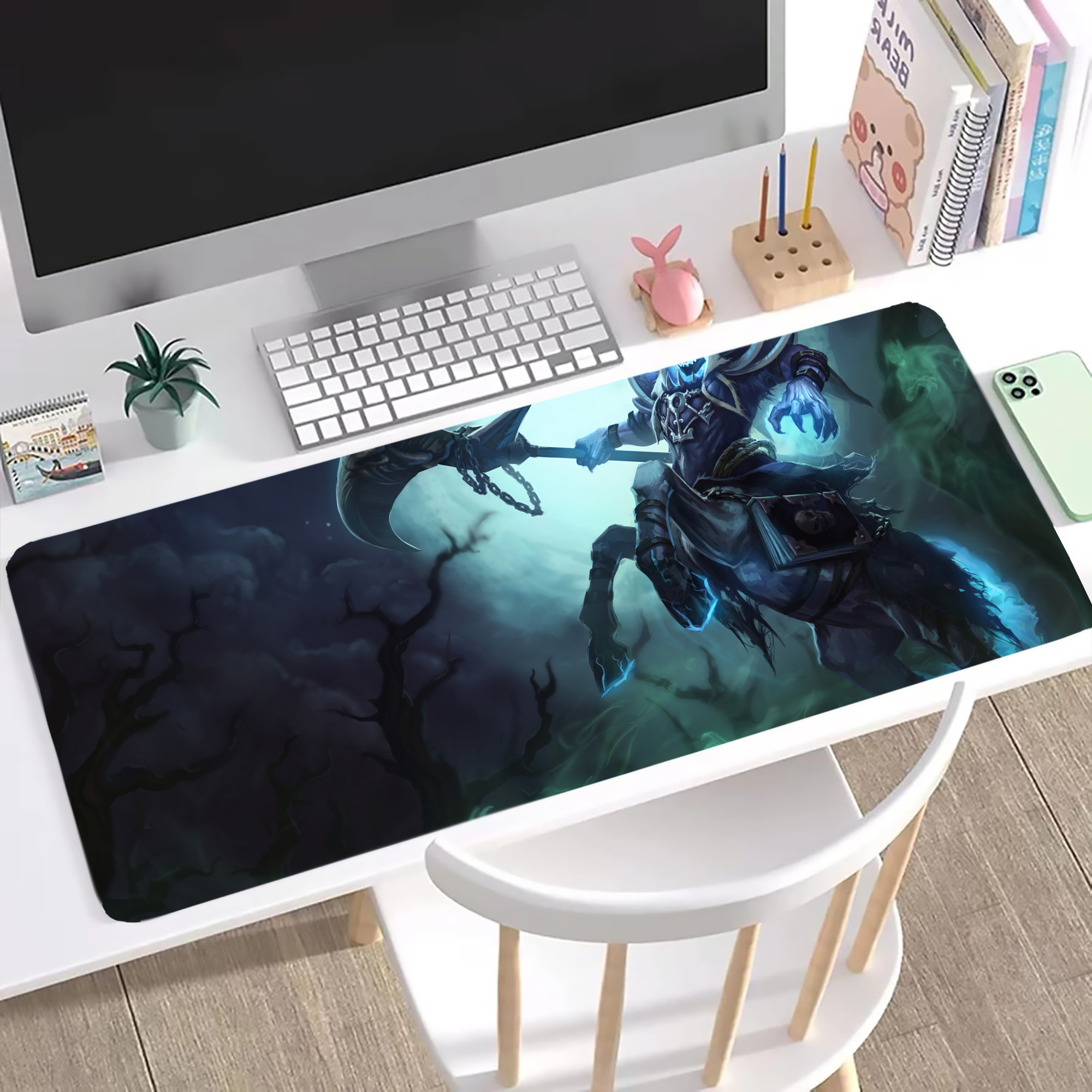 （画像用） リーグ・オブ・レジェンド League of Legends LOL ステッチ加工 大判デスクマット／滑り止めマウスパッド