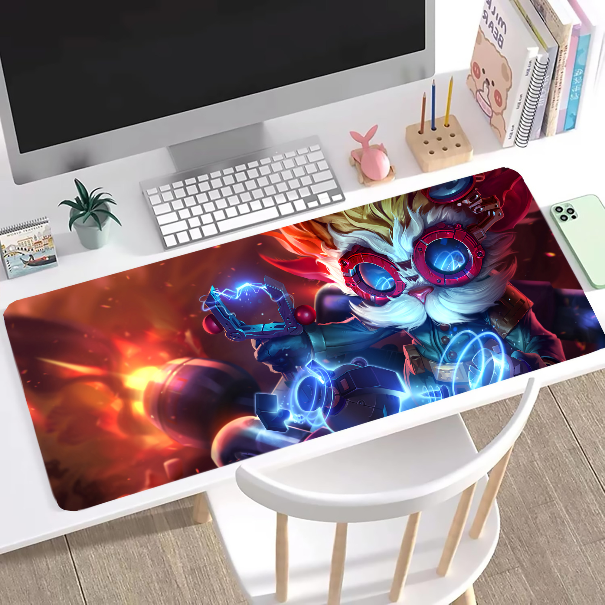 （画像用） リーグ・オブ・レジェンド League of Legends LOL ステッチ加工 大判デスクマット／滑り止めマウスパッド