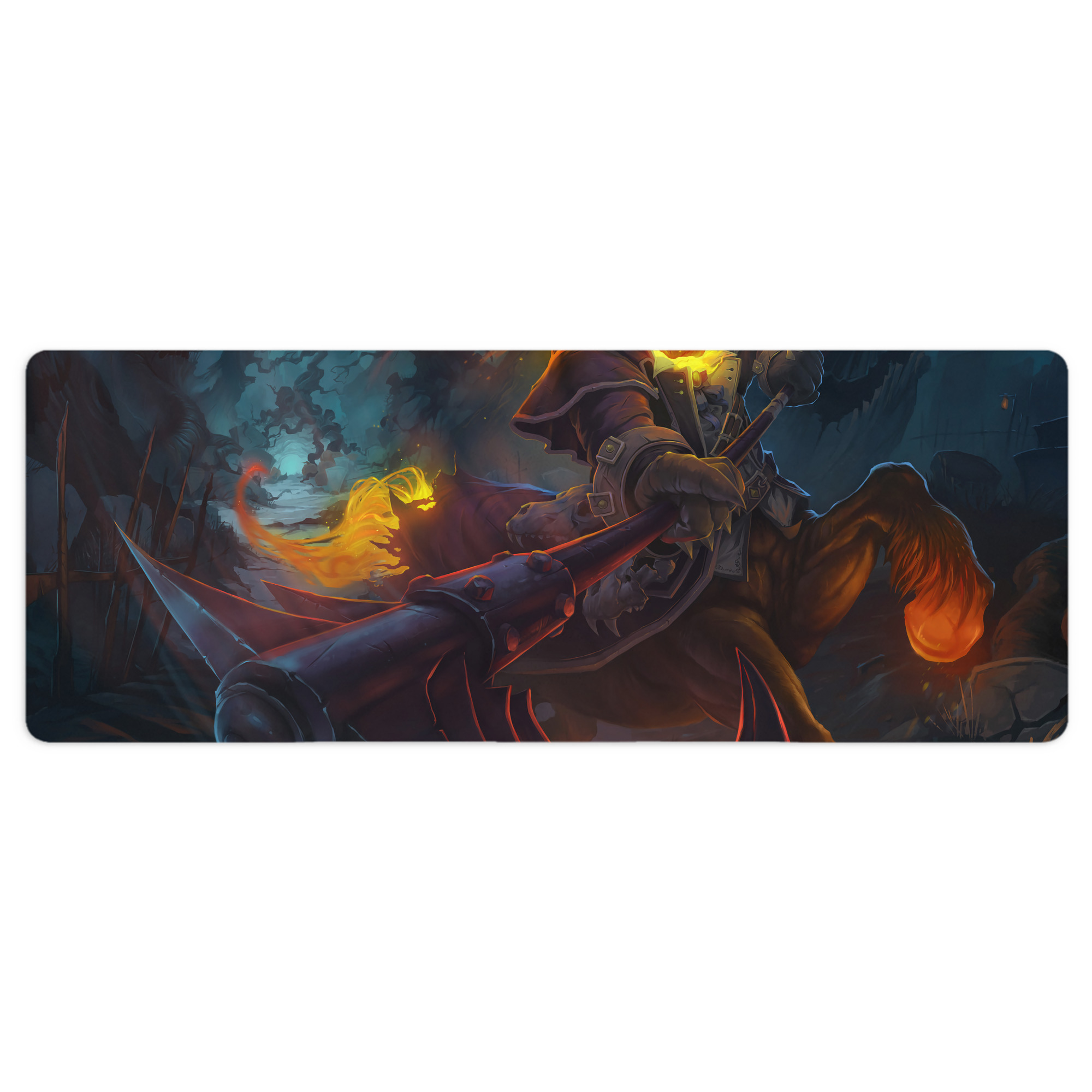 （画像用） リーグ・オブ・レジェンド League of Legends LOL ステッチ加工 大判デスクマット／滑り止めマウスパッド