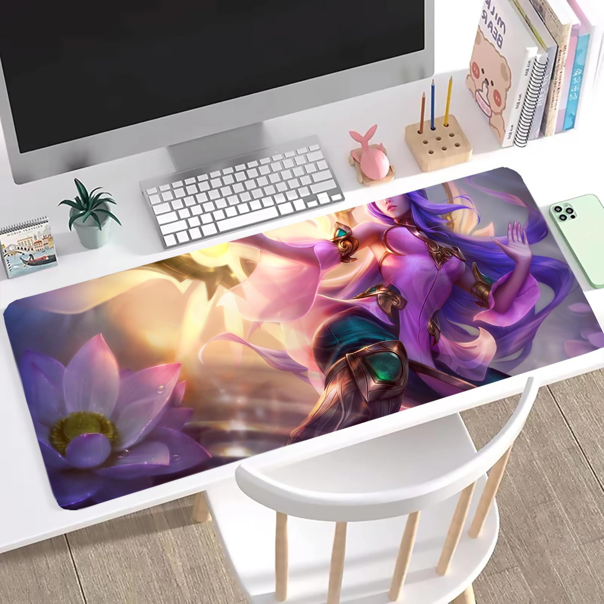 （画像用） リーグ・オブ・レジェンド League of Legends LOL ステッチ加工 大判デスクマット／滑り止めマウスパッド