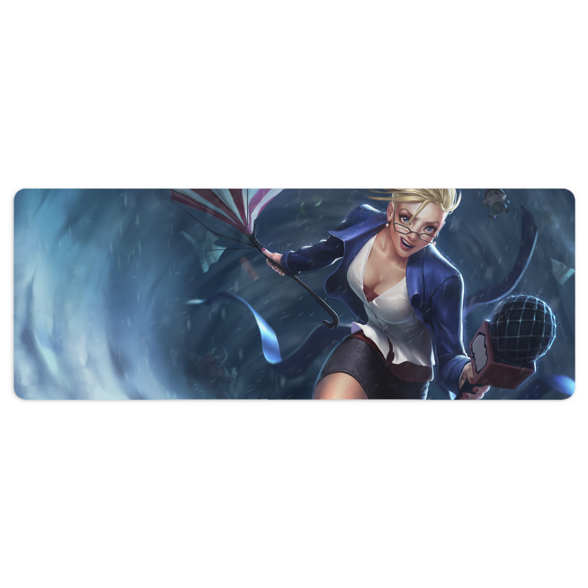 （画像用） リーグ・オブ・レジェンド League of Legends LOL ステッチ加工 大判デスクマット／滑り止めマウスパッド