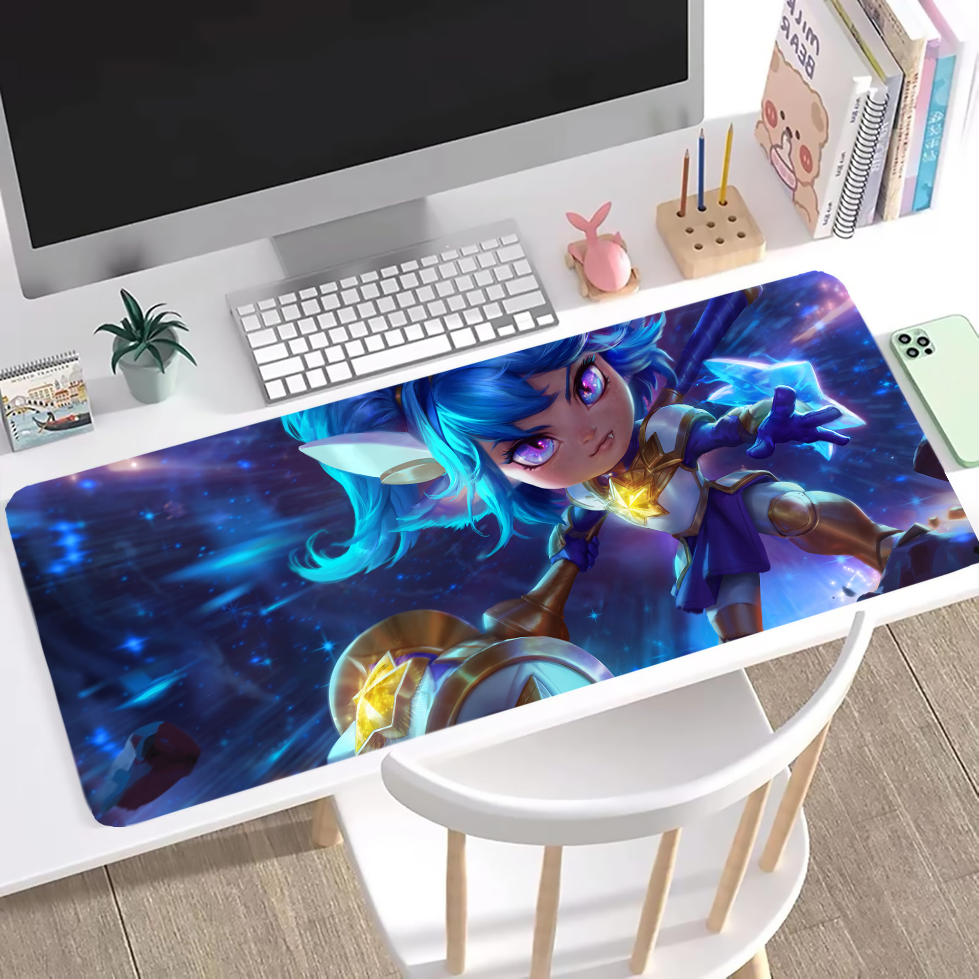 （画像用） リーグ・オブ・レジェンド League of Legends LOL ステッチ加工 大判デスクマット／滑り止めマウスパッド