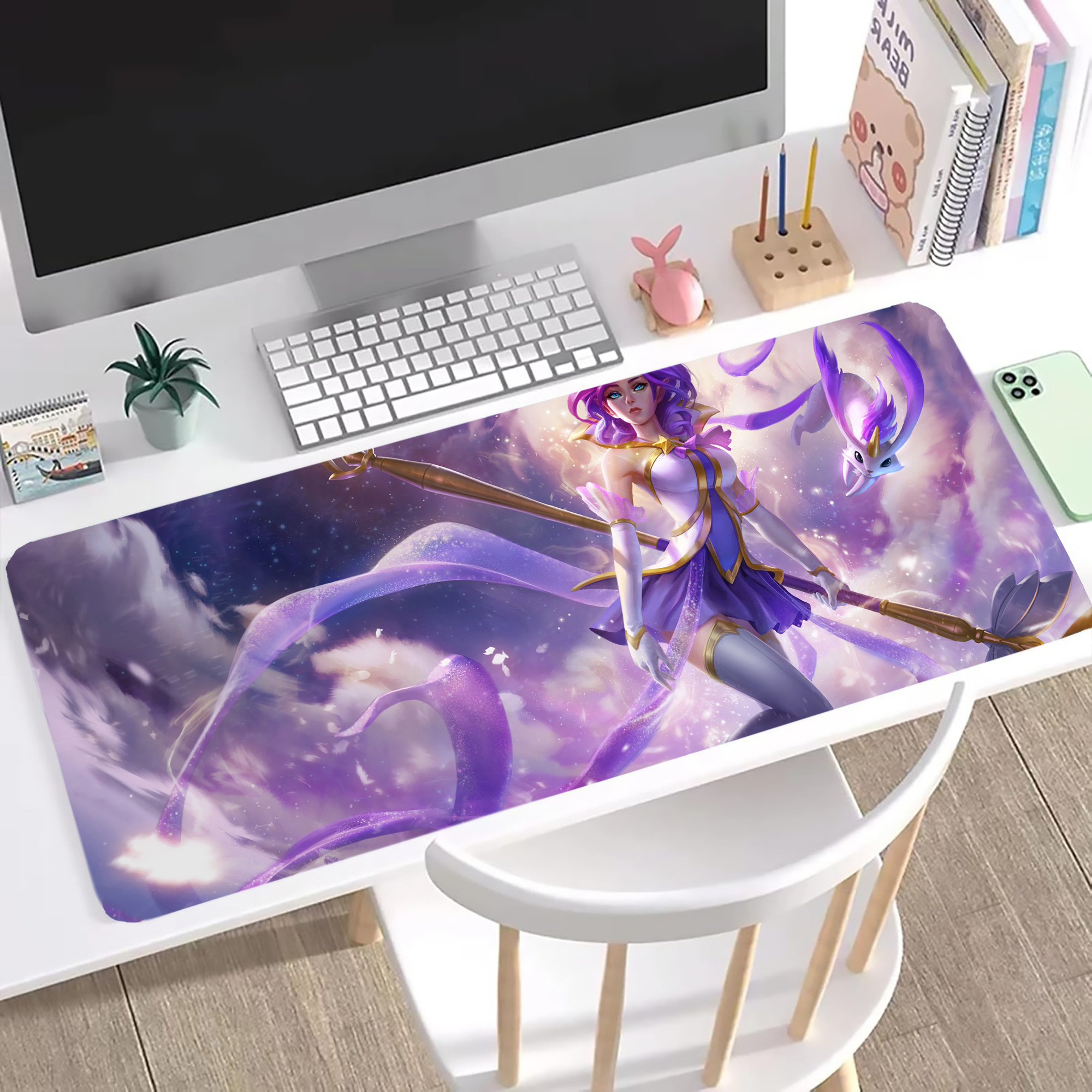 （画像用） リーグ・オブ・レジェンド League of Legends LOL ステッチ加工 大判デスクマット／滑り止めマウスパッド