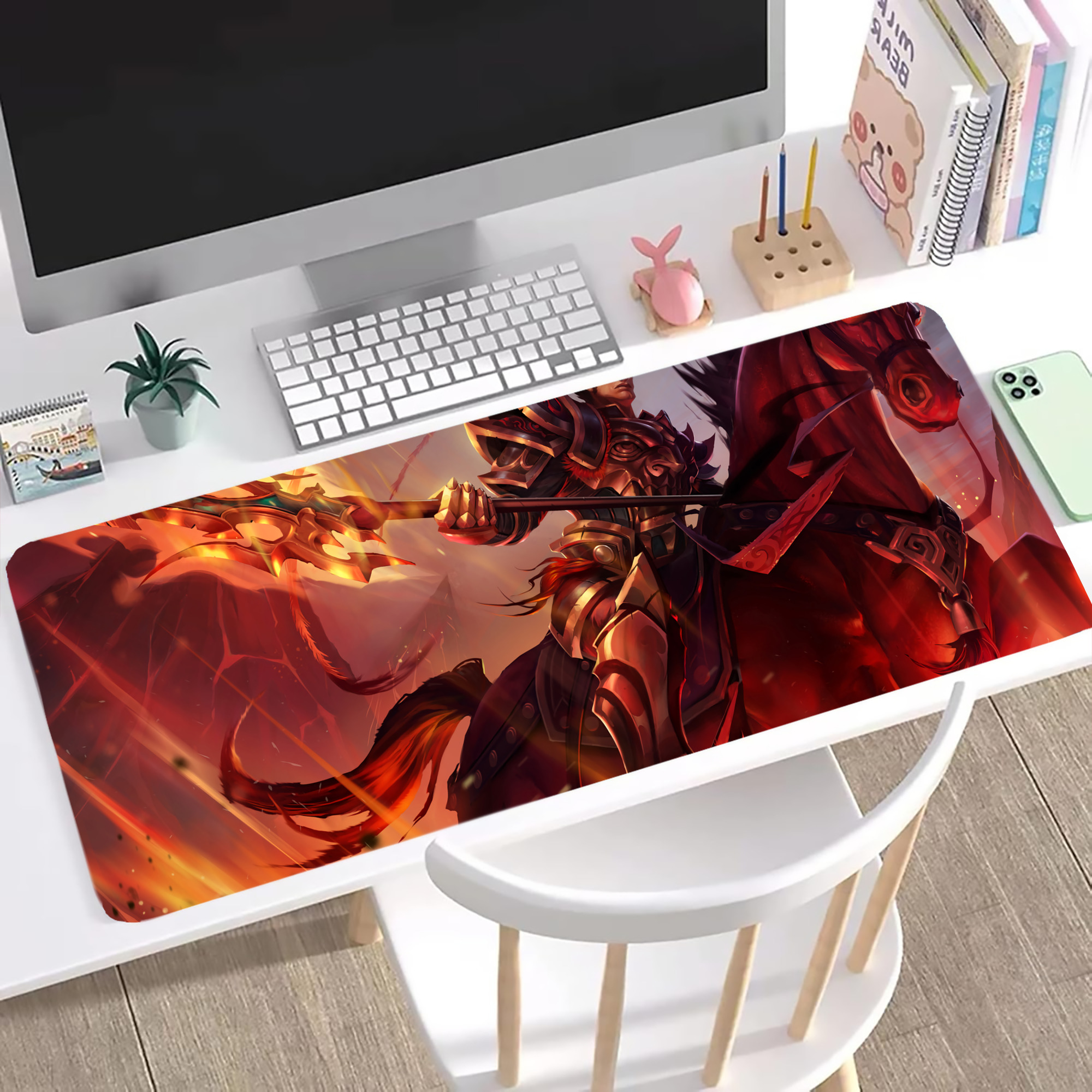 （画像用） リーグ・オブ・レジェンド League of Legends LOL ステッチ加工 大判デスクマット／滑り止めマウスパッド