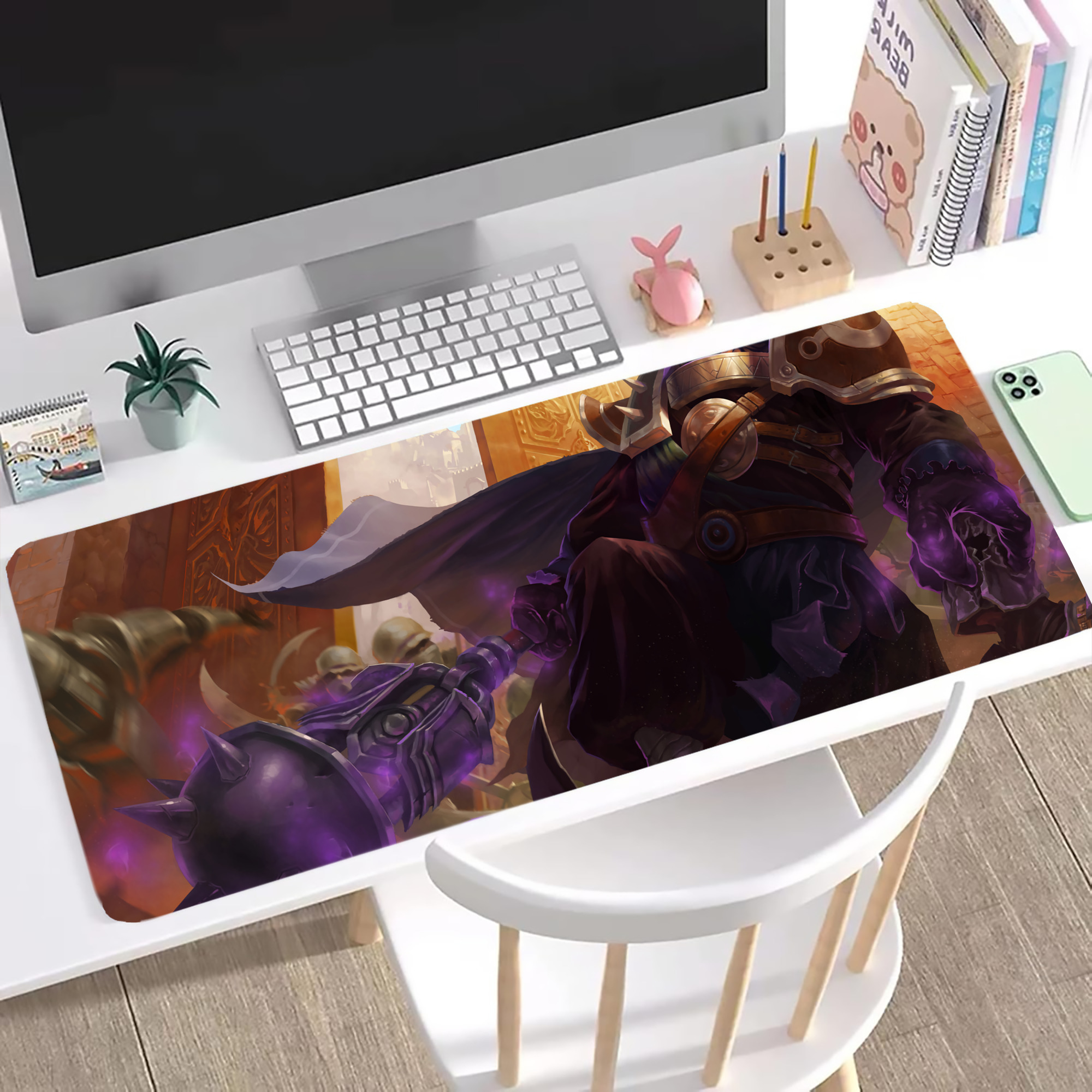 （画像用） リーグ・オブ・レジェンド League of Legends LOL ステッチ加工 大判デスクマット／滑り止めマウスパッド