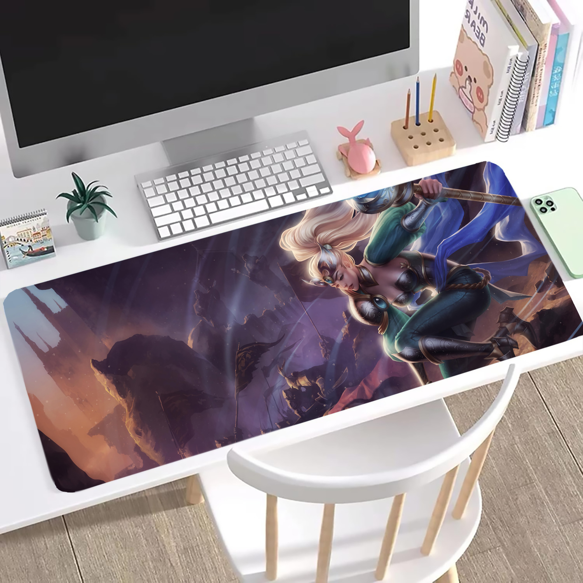 リーグ・オブ・レジェンド League of Legends LOL ステッチ加工 大判デスクマット／滑り止めマウスパッド