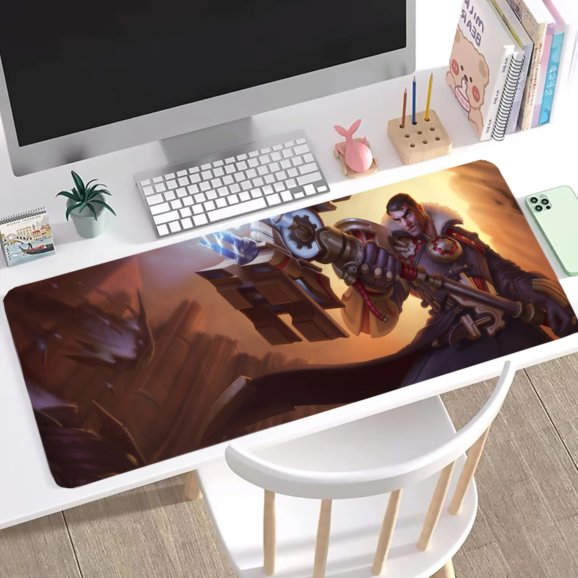 （画像用） リーグ・オブ・レジェンド League of Legends LOL ステッチ加工 大判デスクマット／滑り止めマウスパッド
