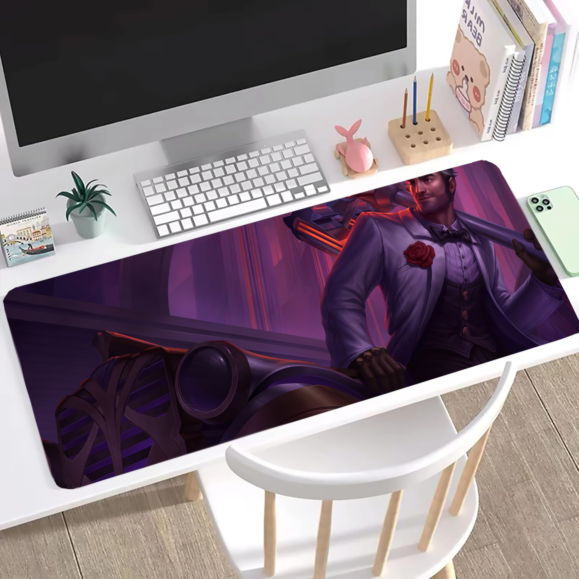 （画像用） リーグ・オブ・レジェンド League of Legends LOL ステッチ加工 大判デスクマット／滑り止めマウスパッド
