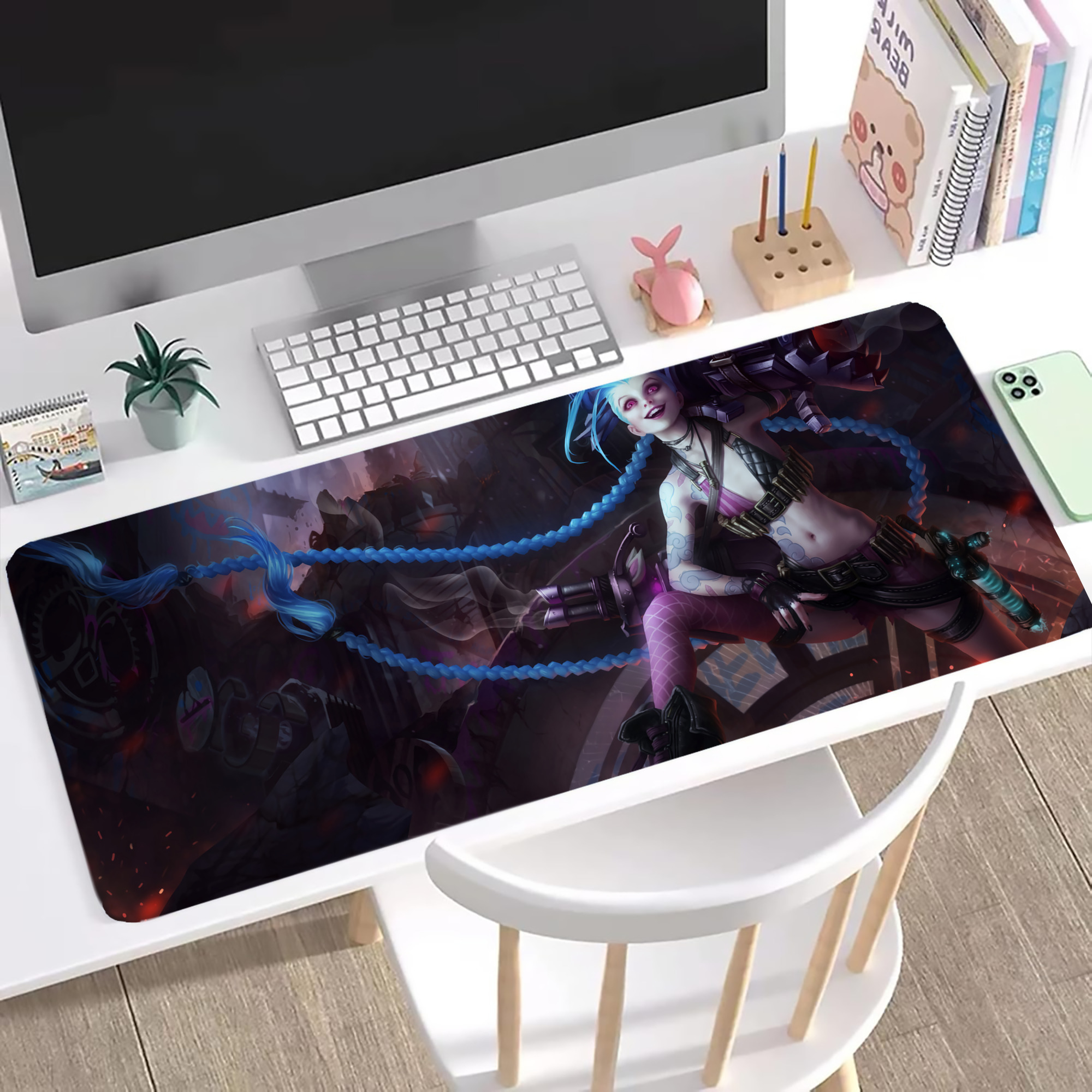 （画像用） リーグ・オブ・レジェンド League of Legends LOL ステッチ加工 大判デスクマット／滑り止めマウスパッド