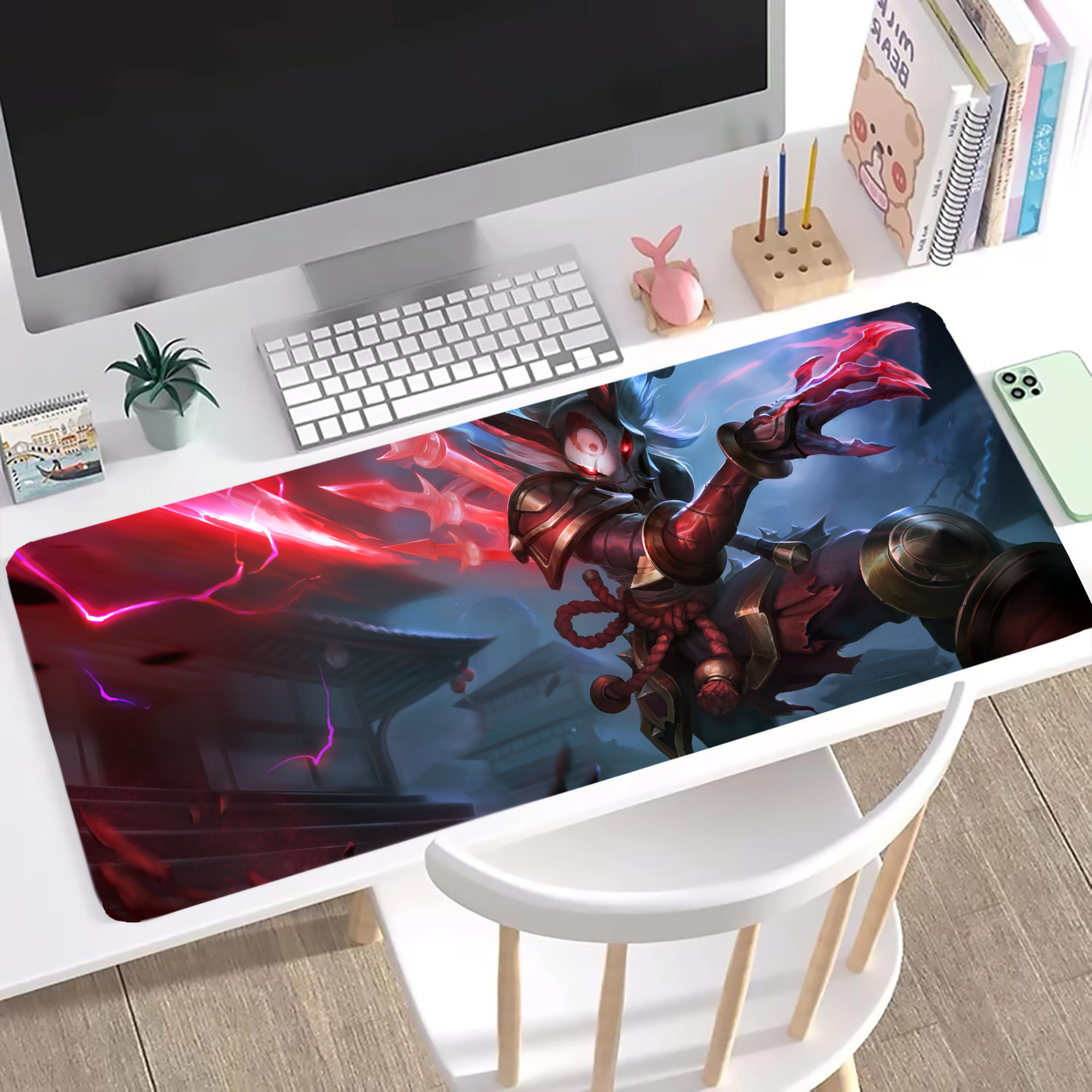 （画像用） リーグ・オブ・レジェンド League of Legends LOL ステッチ加工 大判デスクマット／滑り止めマウスパッド